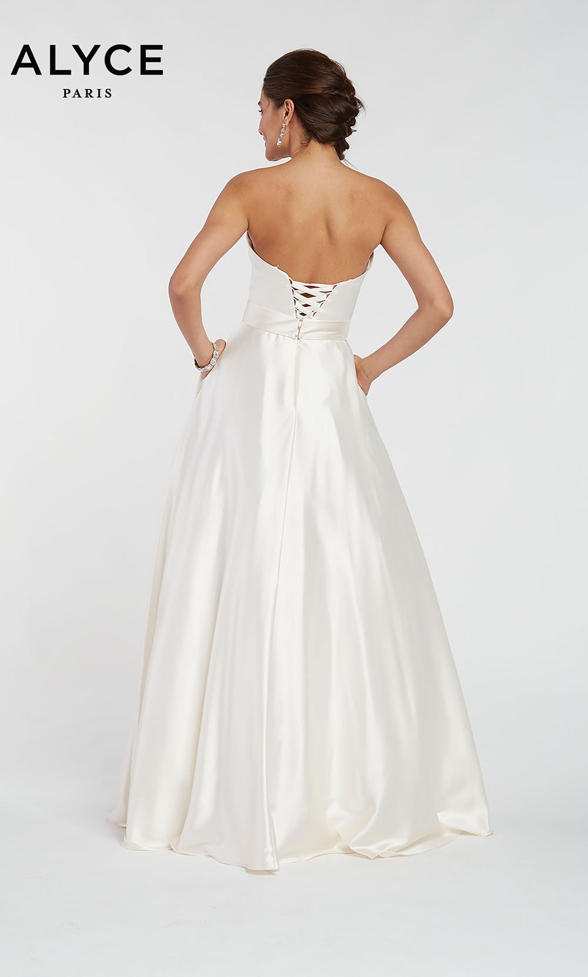 Alyce Paris 1427 The Secret Dress - Long Sweetheart Tasches Fit N Flare Dress