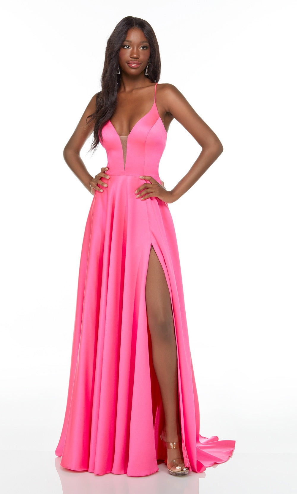 Alyce Paris 1722 O Vestido Secreto - Vestido Flutuy Long Slit Slit