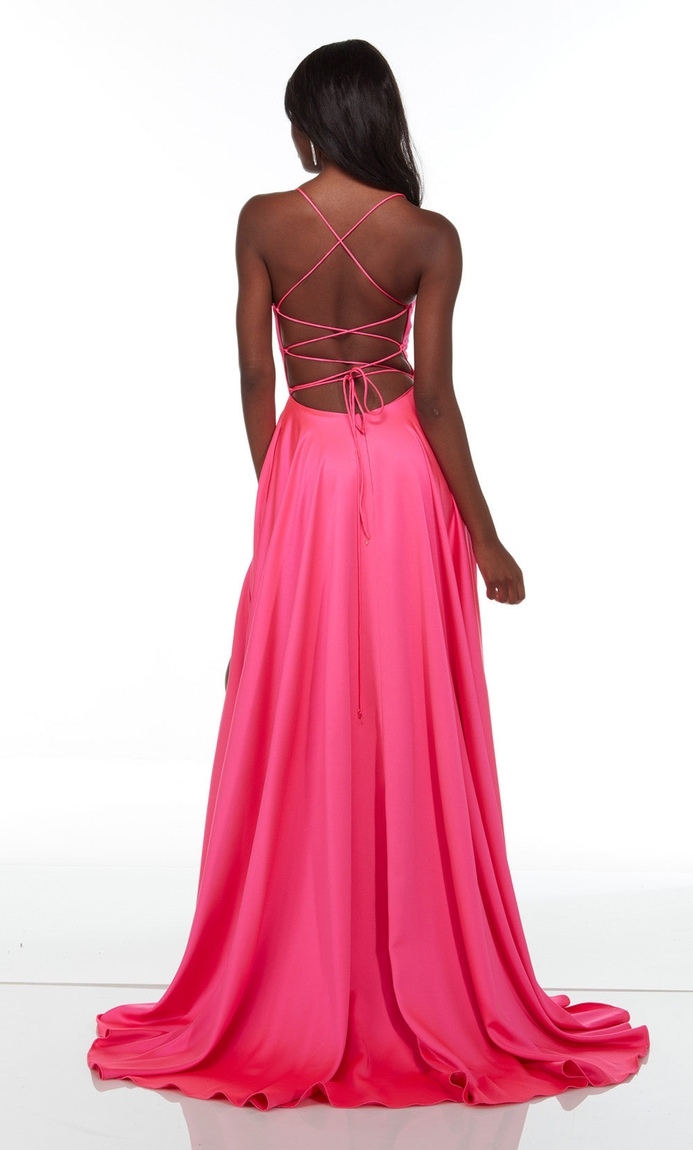 Alyce Paris 1722 O Vestido Secreto - Vestido Flutuy Long Slit Slit