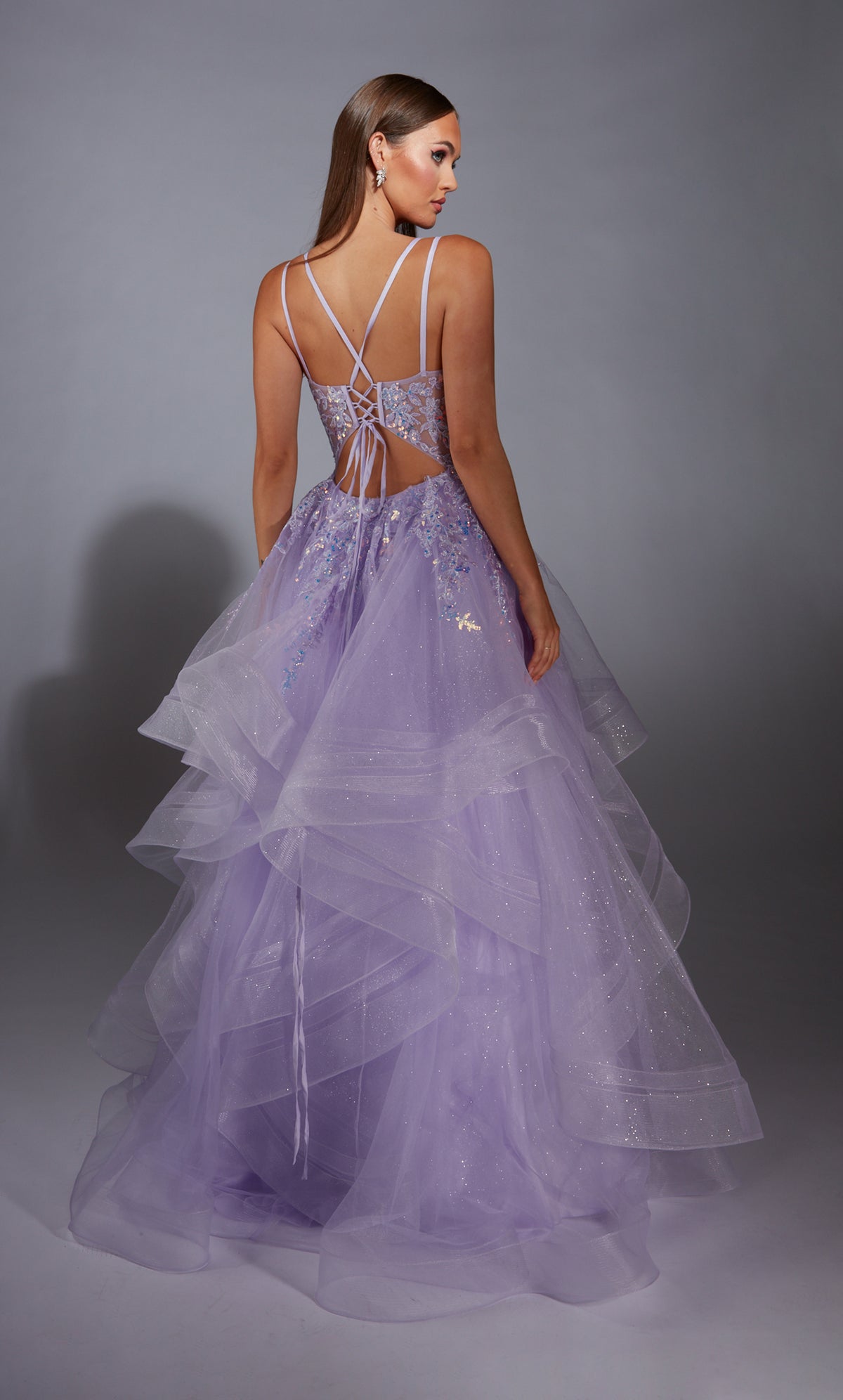 Alyce Paris 1886 The Secret Dress -Long Plunging Sembellished Ballgown Dress