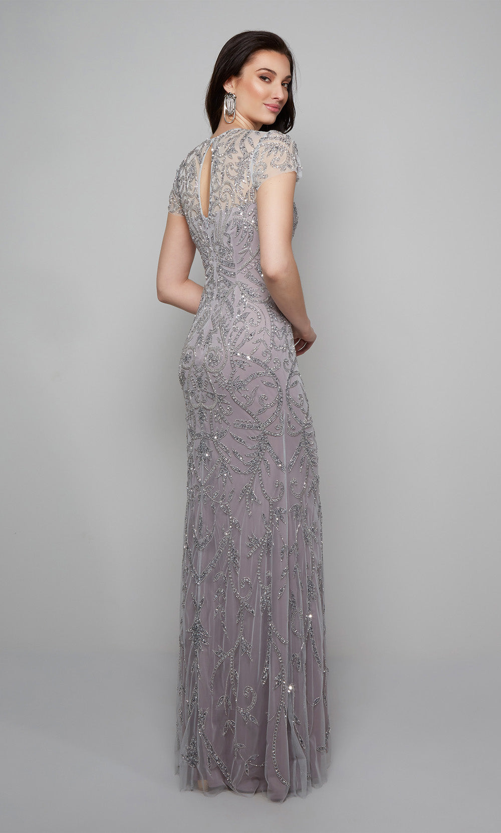 ALYCE Paris 27607 Special Occasion Illusion Neckline Elegant Straight Dress