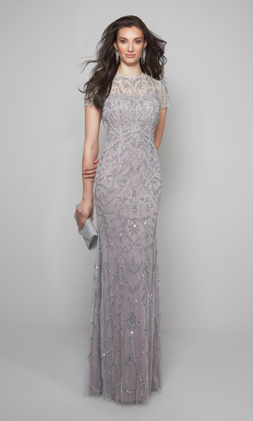 ALYCE Paris 27607 Special Occasion Illusion Neckline Elegant Straight Dress