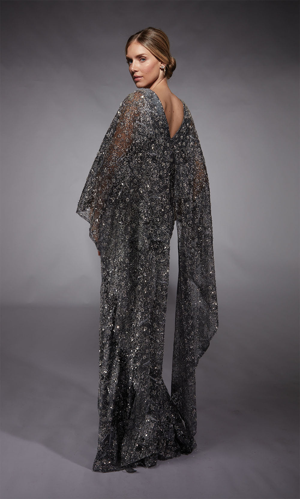 ALYCE Paris 27752 特殊场合深V领口闪光/闪亮直筒连衣裙