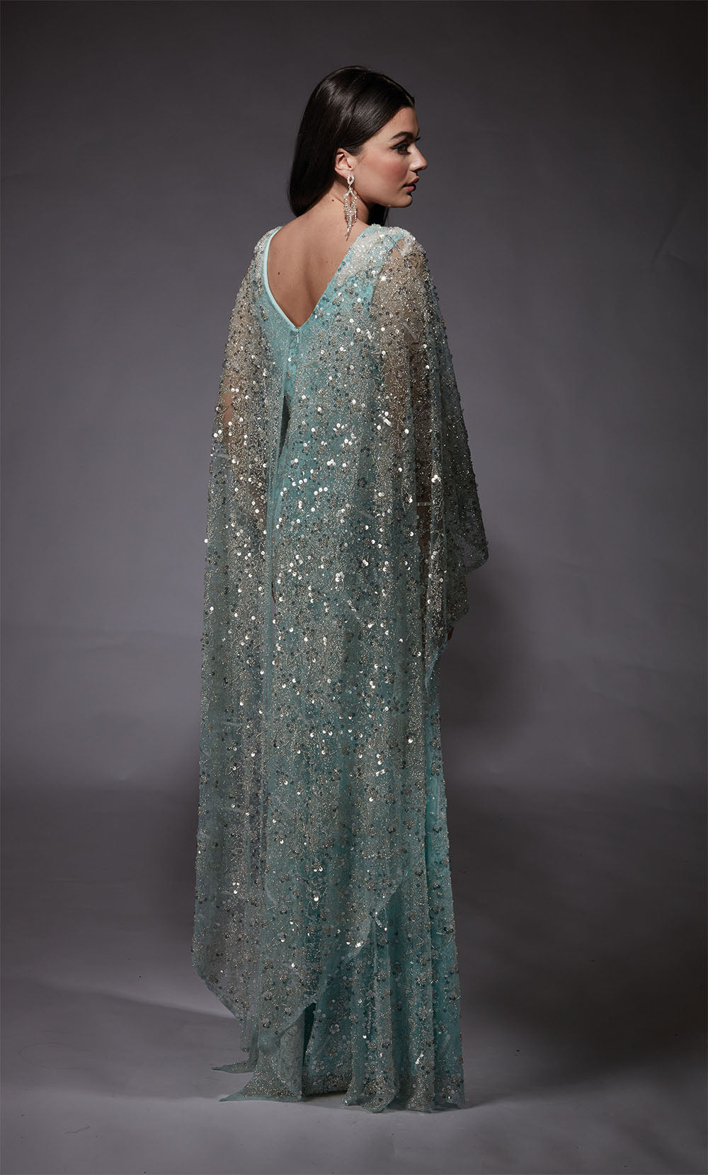 ALYCE Paris 27752 Ocasião Especial Decote Profundo Vestido Reto Cintilante/brilhante