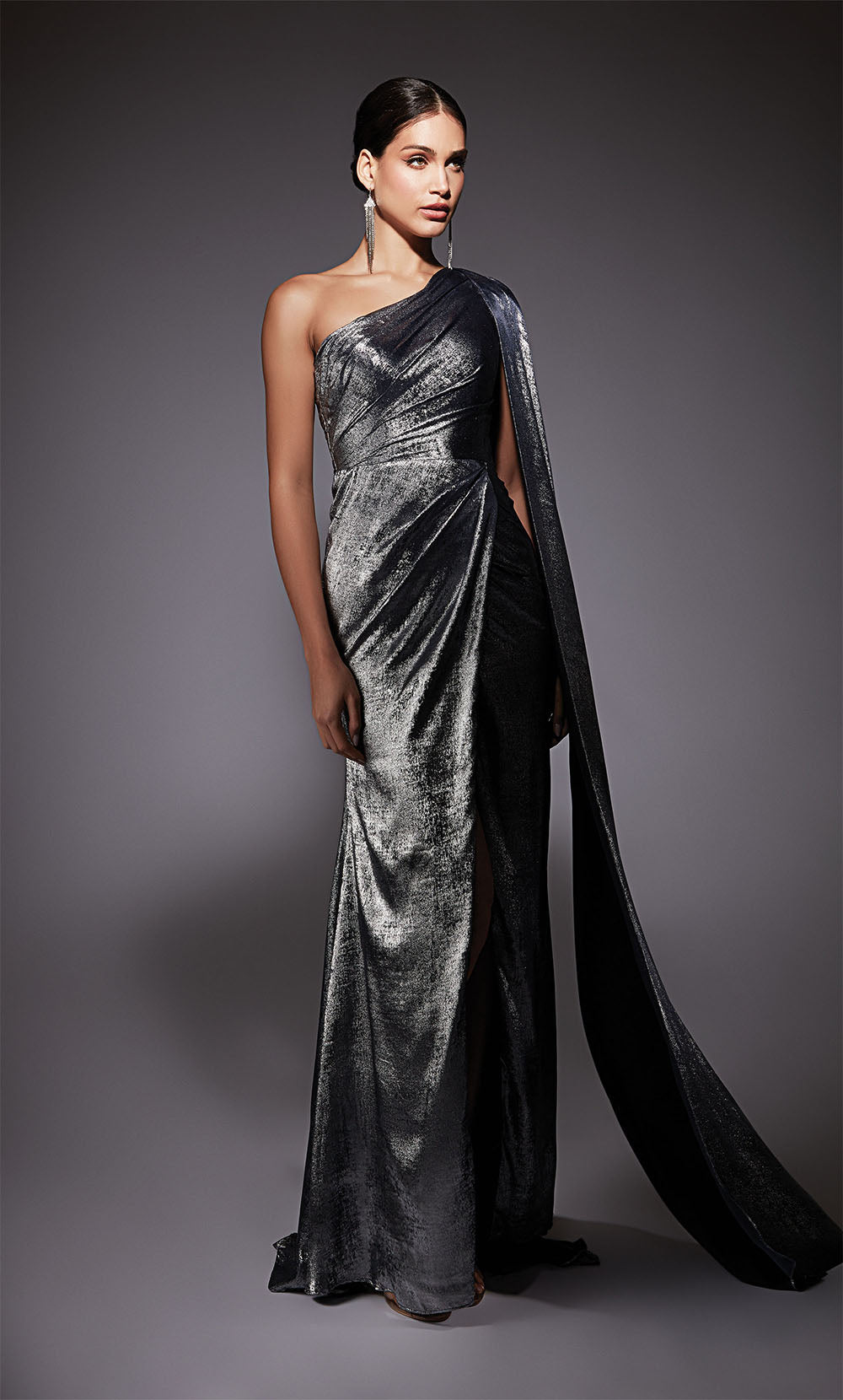 Alyce Paris 27753 Ocasión especial One Shoulder Shimmery/Sparkly Fit N Flare Vestido