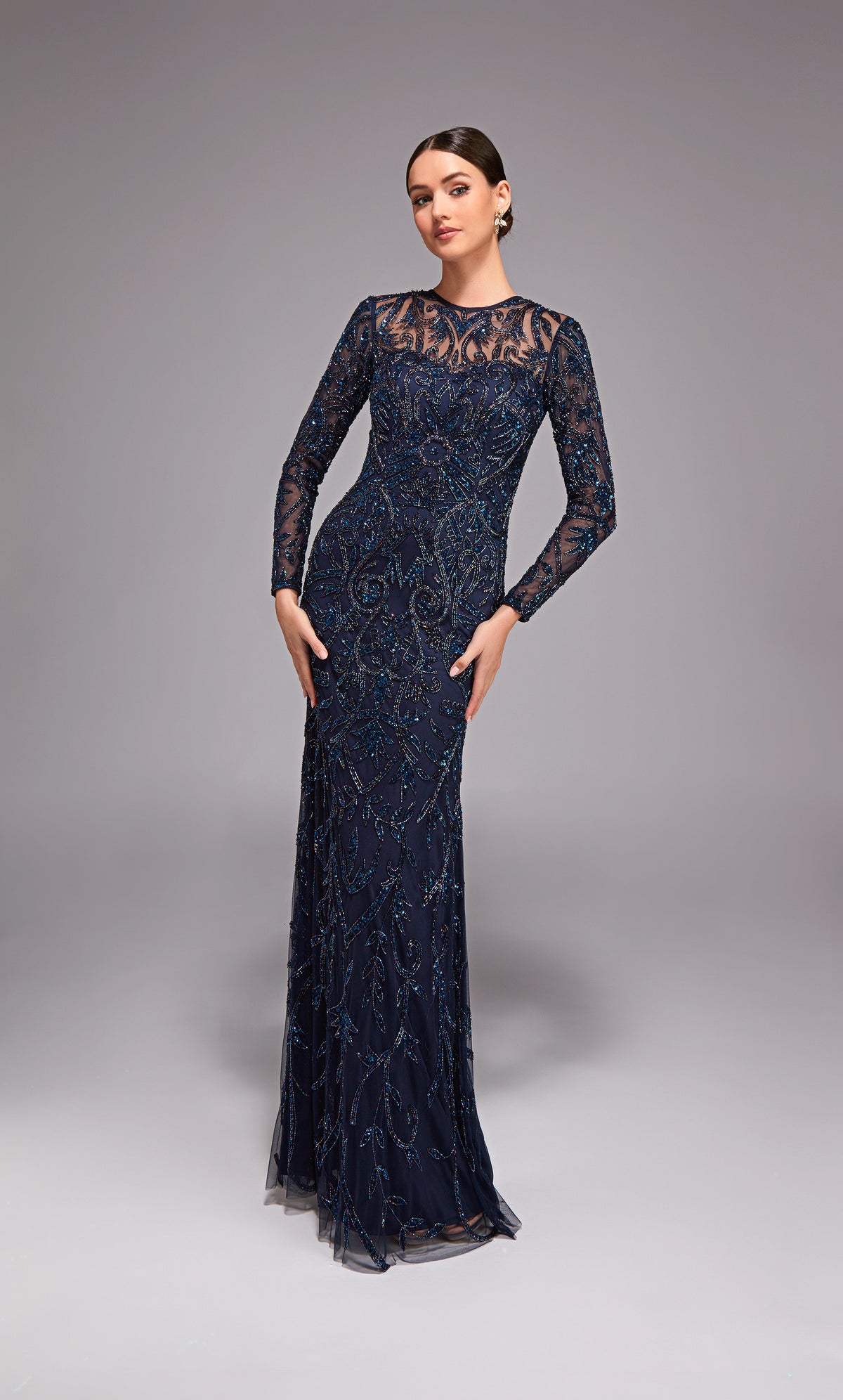 Alyce Paris 27778 Vestido elegante para el escote Ilusion Ocricion