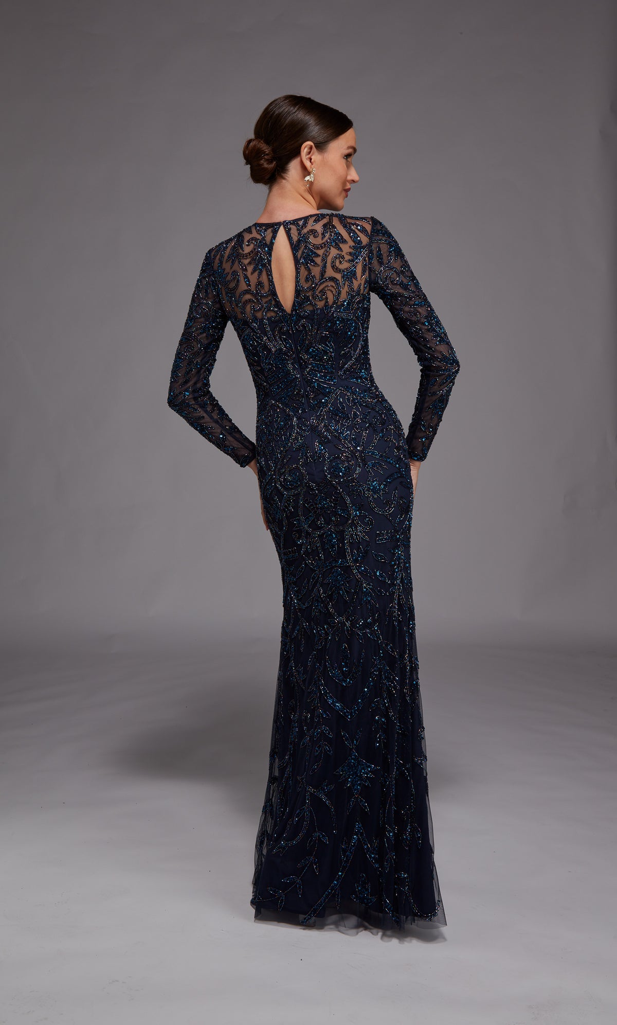 Alyce Paris 27778 Vestido elegante para el escote Ilusion Ocricion