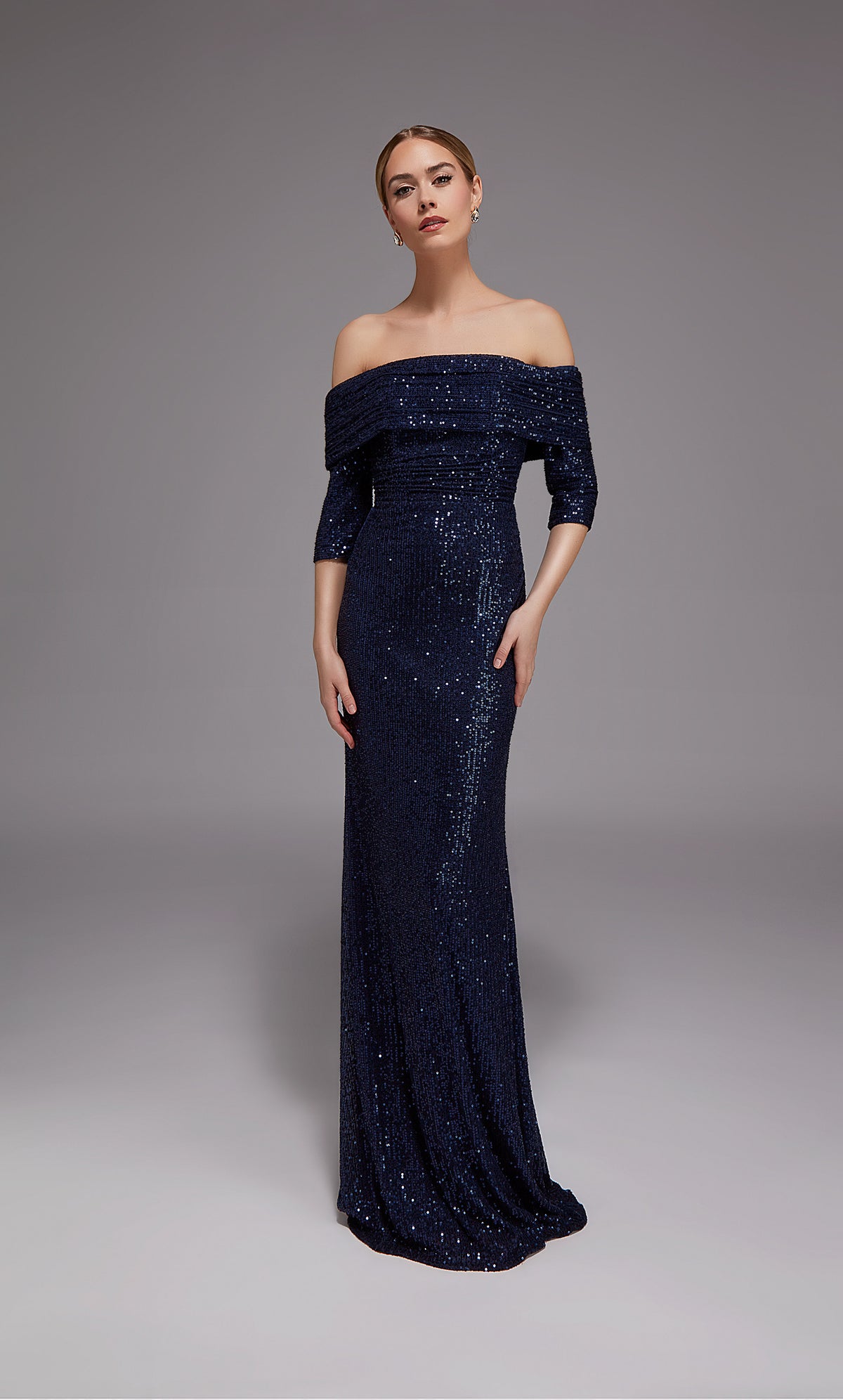 アリス・パリ27787肩のネックラインのきらめき/キラキラ光るストレートドレスからの特別な機会