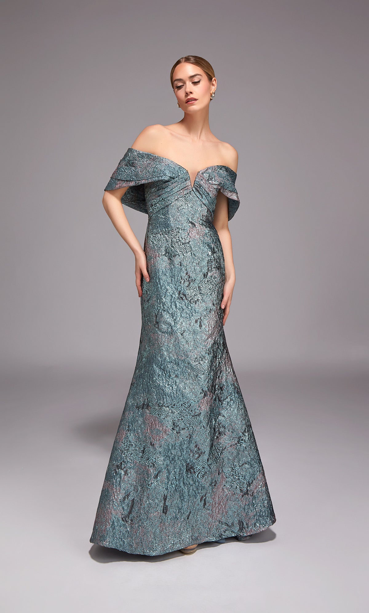 Alyce Paris 27794 Occasion spéciale au large de l'épaule Robe de sirène modeste
