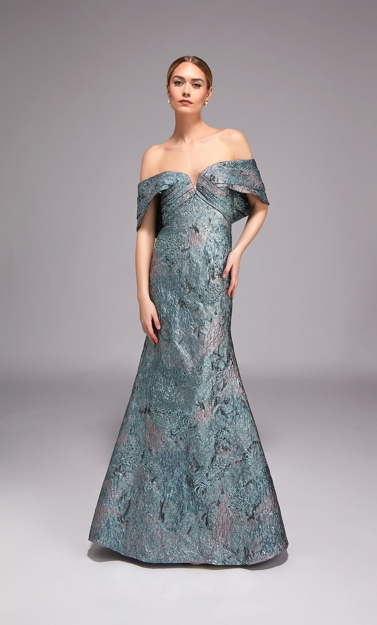 Alyce Paris 27794 Occasione speciale fuori dalla scollo alla spalla Abito sirena modesto