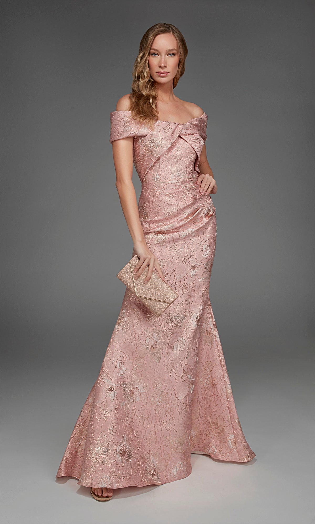 Alyce Paris 27802特殊场合在肩部领口优雅的美人鱼连衣裙