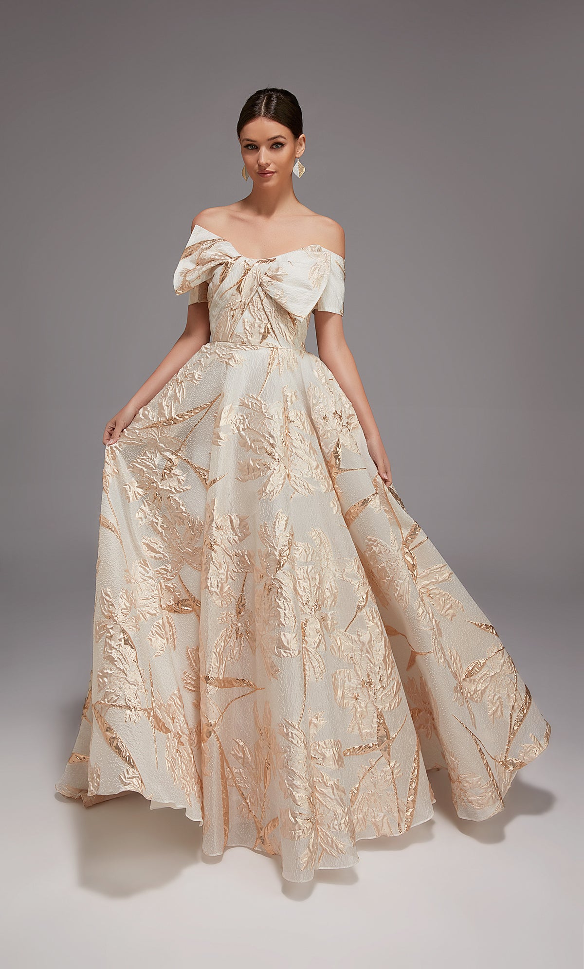 Alyce Paris 27804 ocasião especial do decote do ombro embelezou um vestido de linha