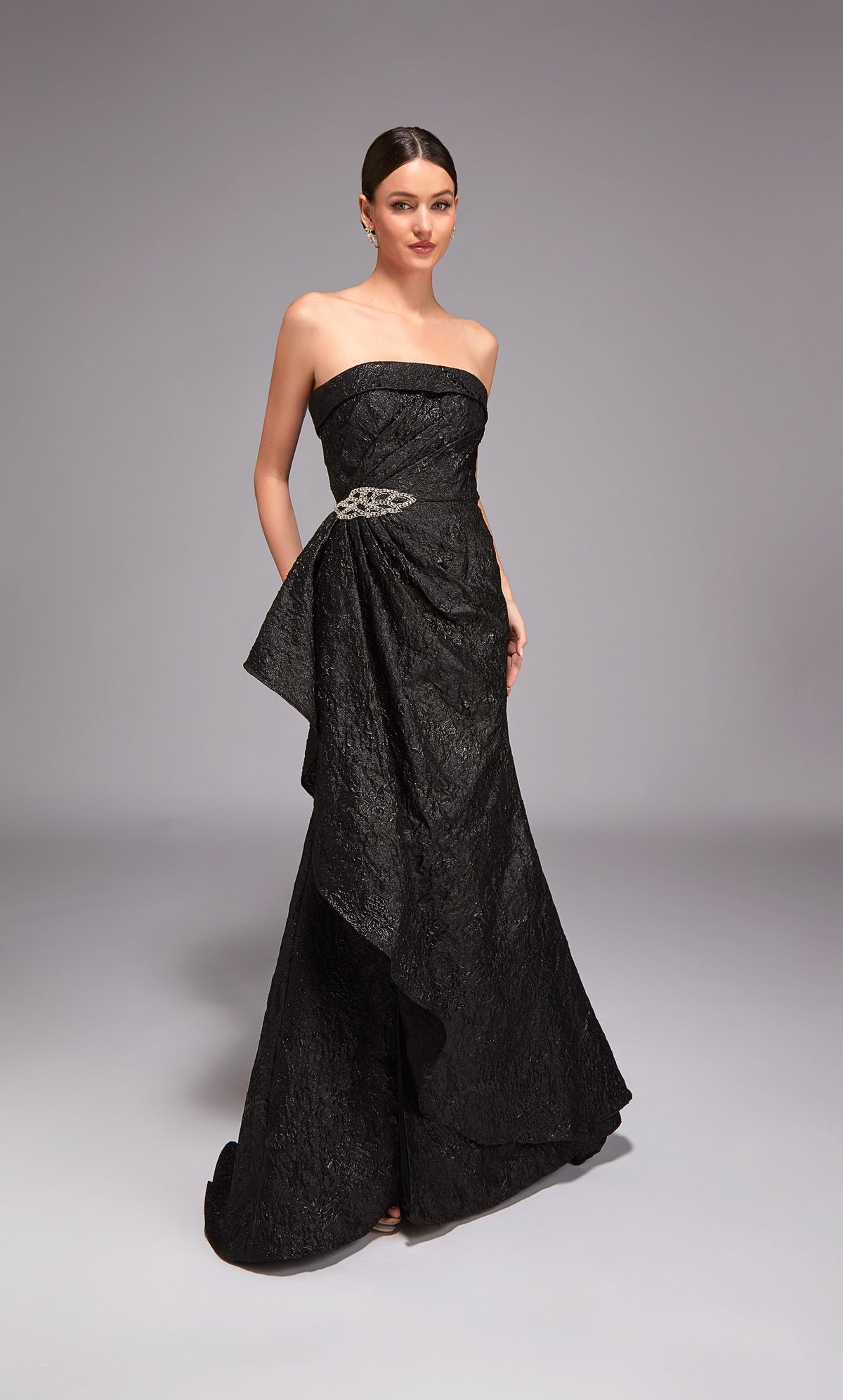 Alyce Paris 27818 Special Dishinling Strapless Neckline Chic Fit and Flare Dress