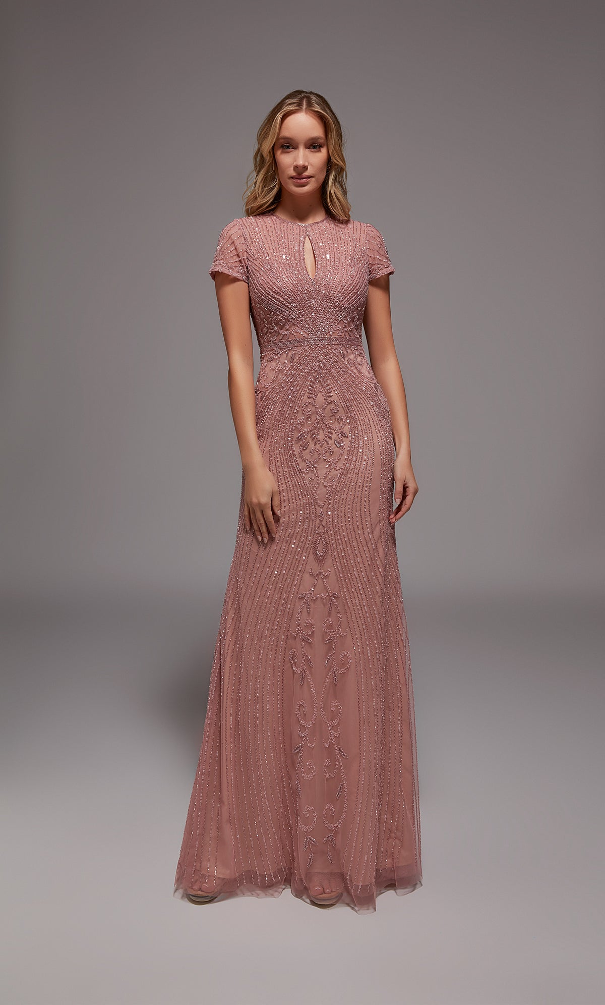Alyce Paris 27823 Occasion spéciale décolleté coupé une robe droite embellie