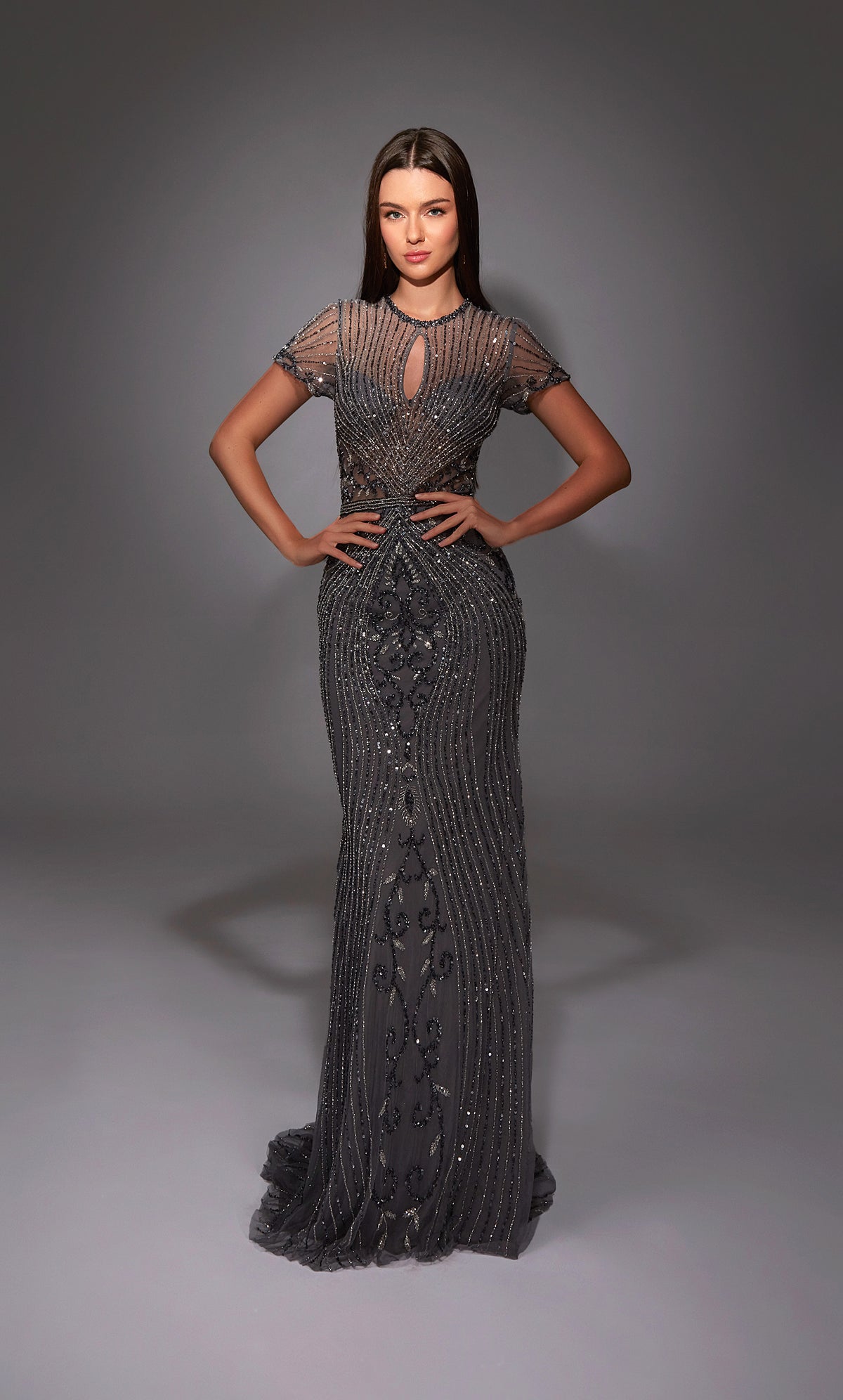 Alyce Paris 27823 decote de decote escapado de ocasião especial embelezada vestido reto