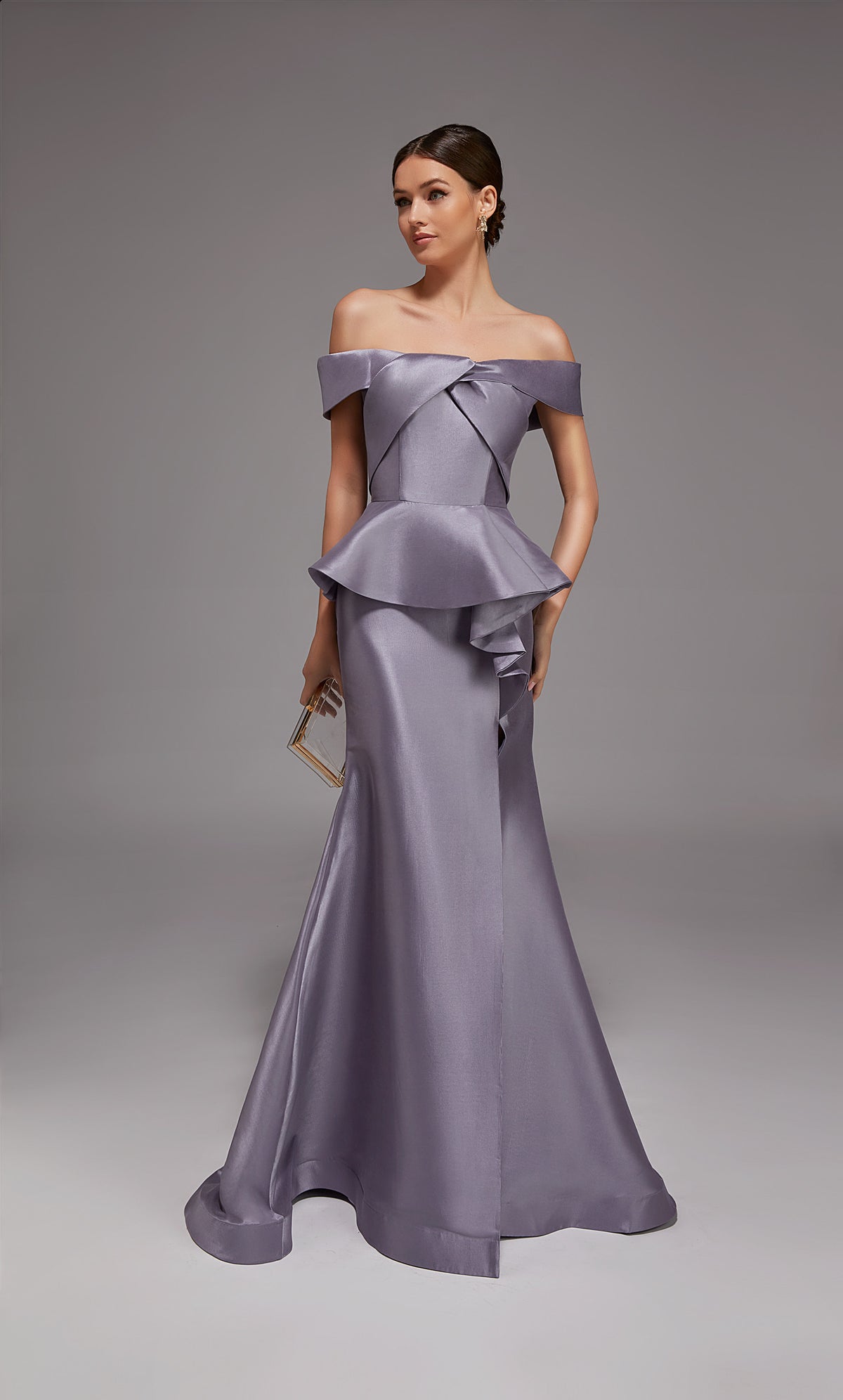 ALYCE Paris 27827 Abito a sirena a cascata con scollo a spalla per occasioni speciali