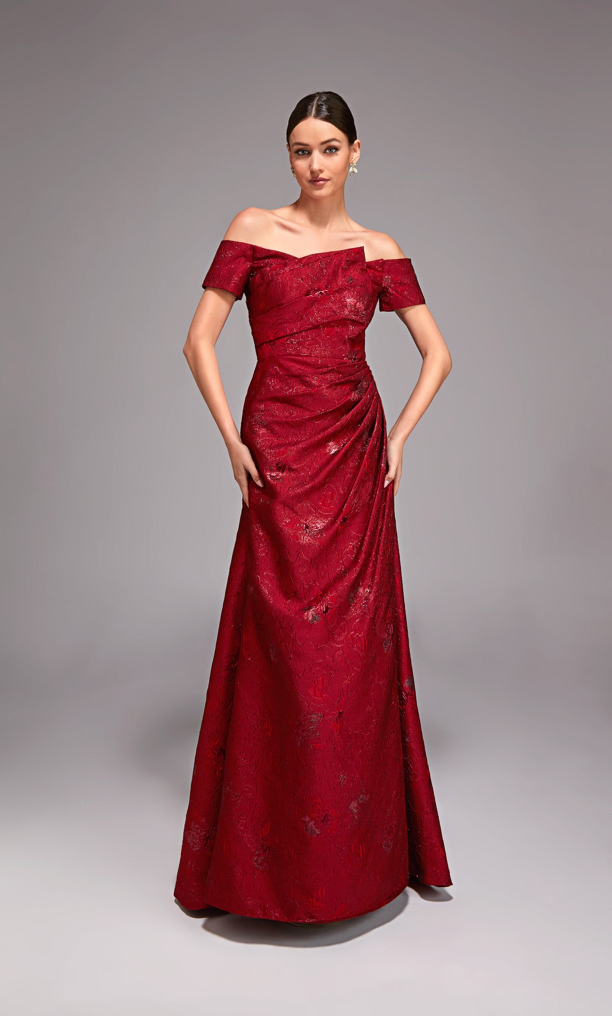 Alyce Paris 27828 Besonderer Anlass vom Schulterausschnitt gerissen/drapierte ein Linienkleid