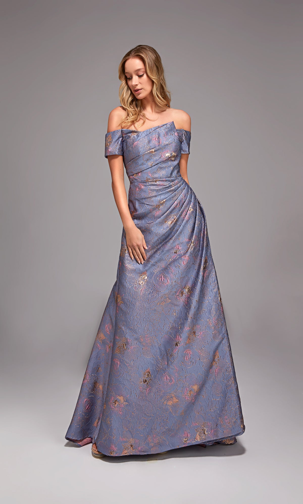 Alyce Paris 27828 Occasione speciale fuori dalla scollatura delle spalle arruffato/drappeggiato un abito da linea