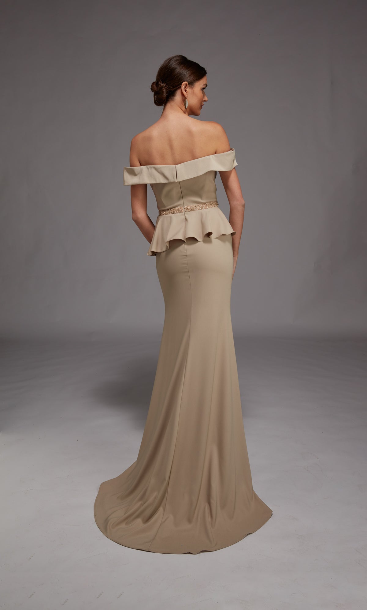 ALYCE Paris 27829 Special Occasion Off The Shoulder Neckline Peplum Mermaid Dress