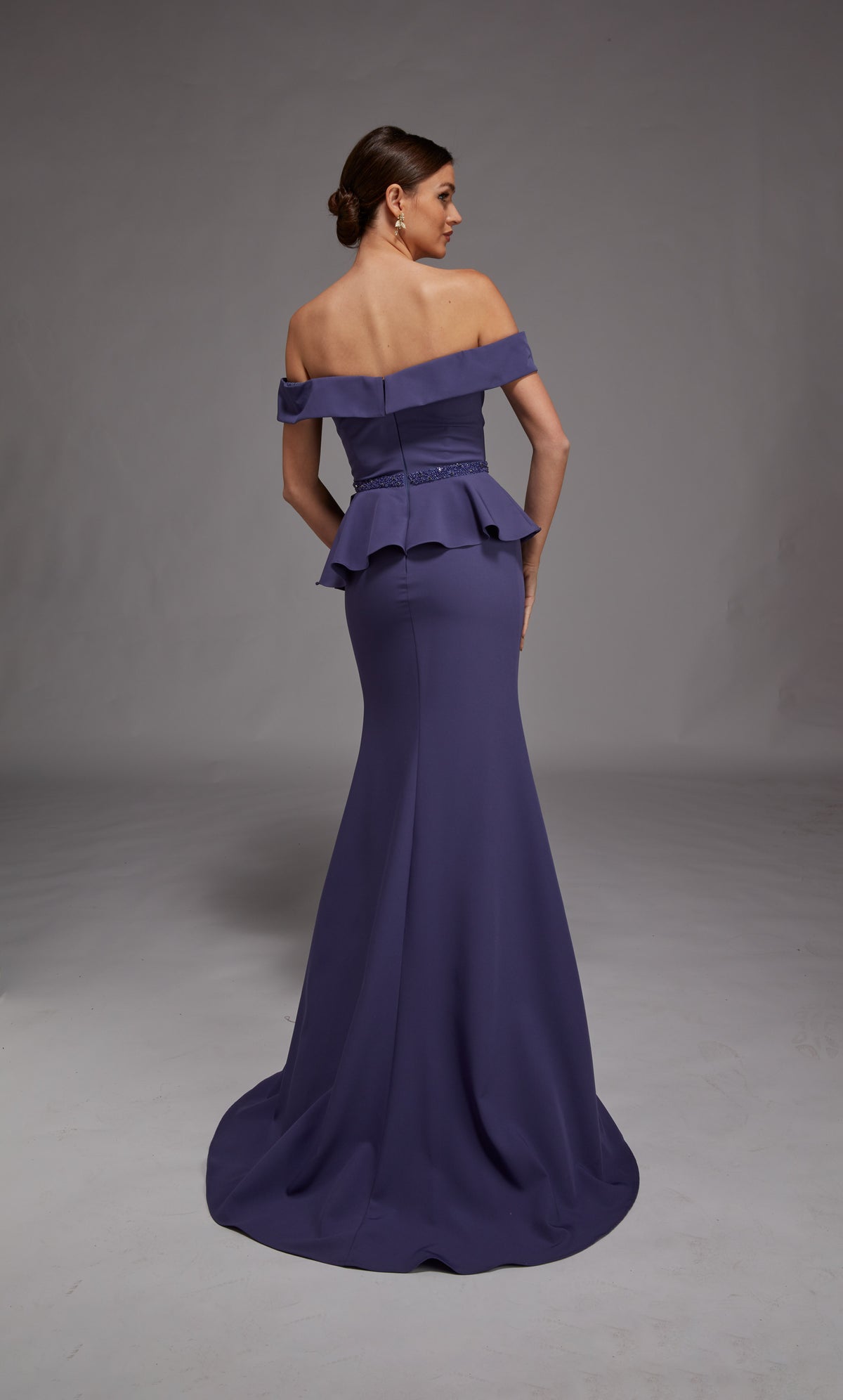 Alyce Paris 27829特殊场合在肩部领口peplum Fit N Flare连衣裙