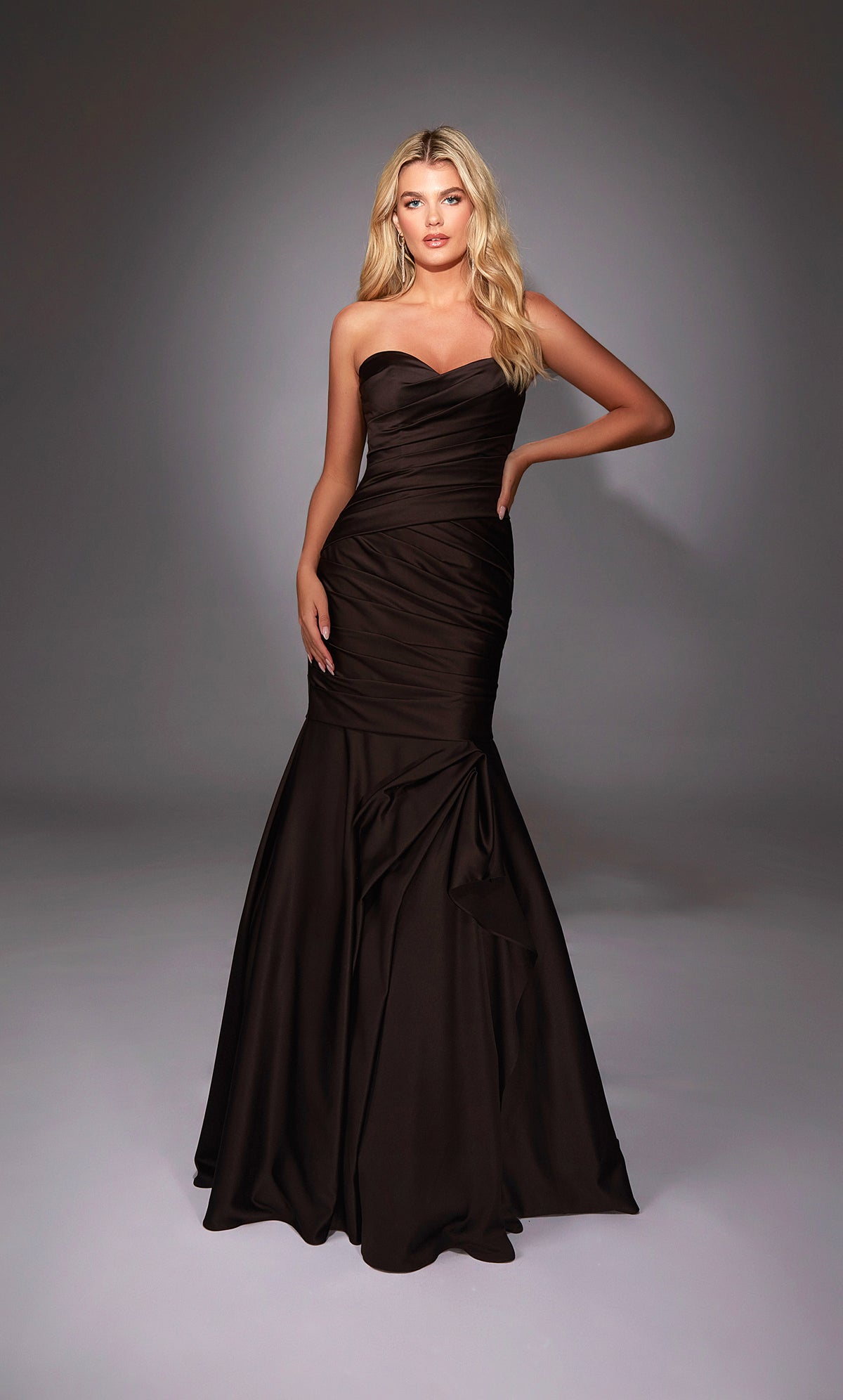 Alyce Paris 27836 어깨 목 라인에서 특별한 날 Ruched/Draped Mermaid Dress