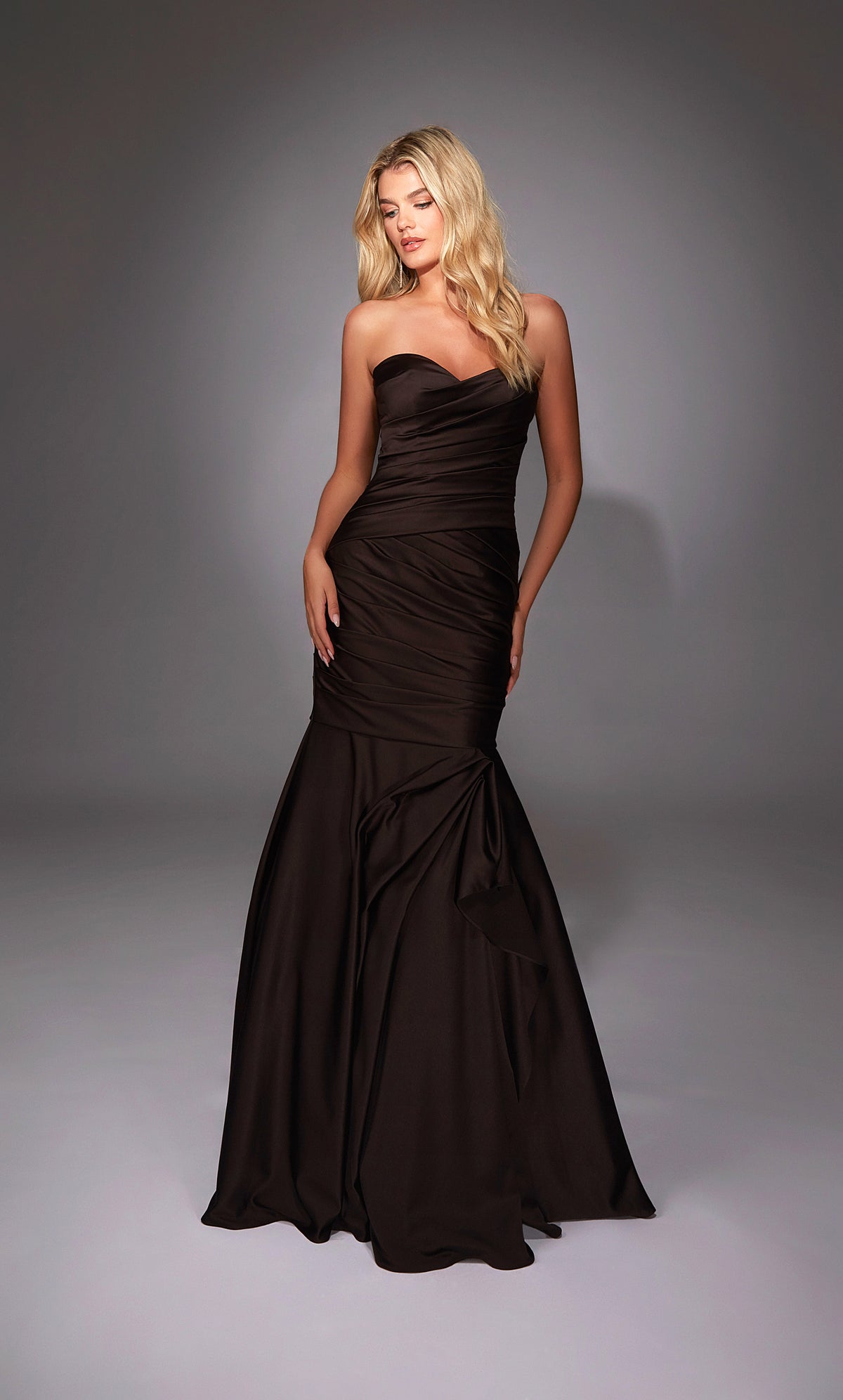 Alyce Paris 27836 어깨 목 라인에서 특별한 날 Ruched/Draped Mermaid Dress