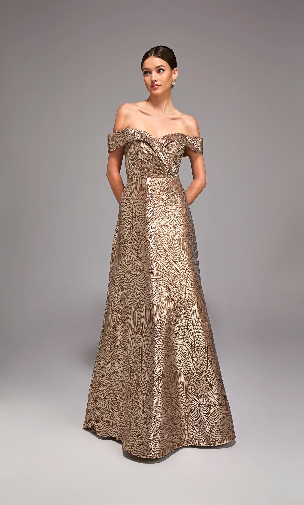 Alyce Paris 27844 Besonderer Anlass vom Schulterausschnitt elegant ein Linienkleid