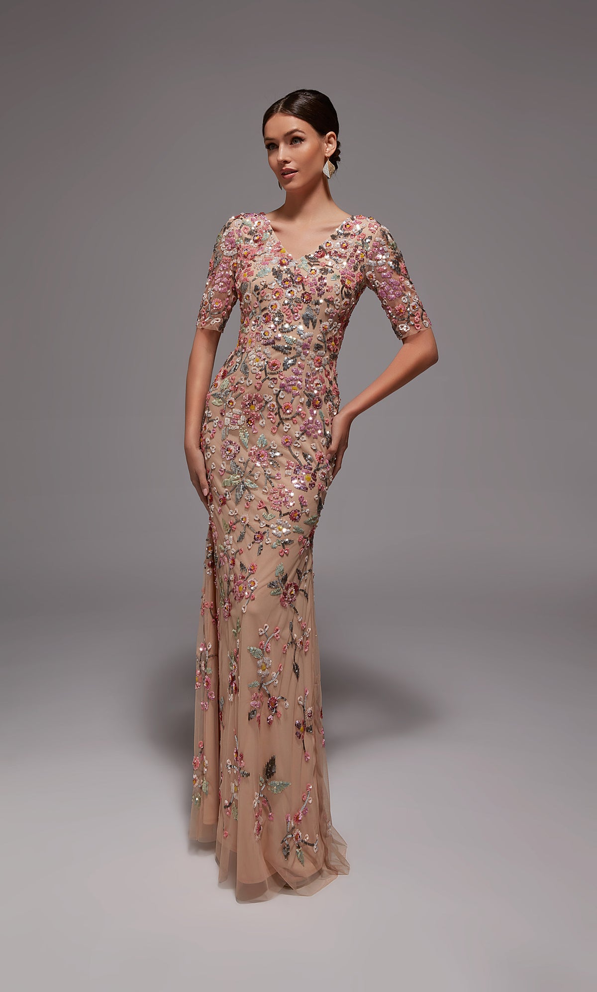 Alyce Paris 27848 Special Evond Event V-образный вырез с украшенным прямым платьем