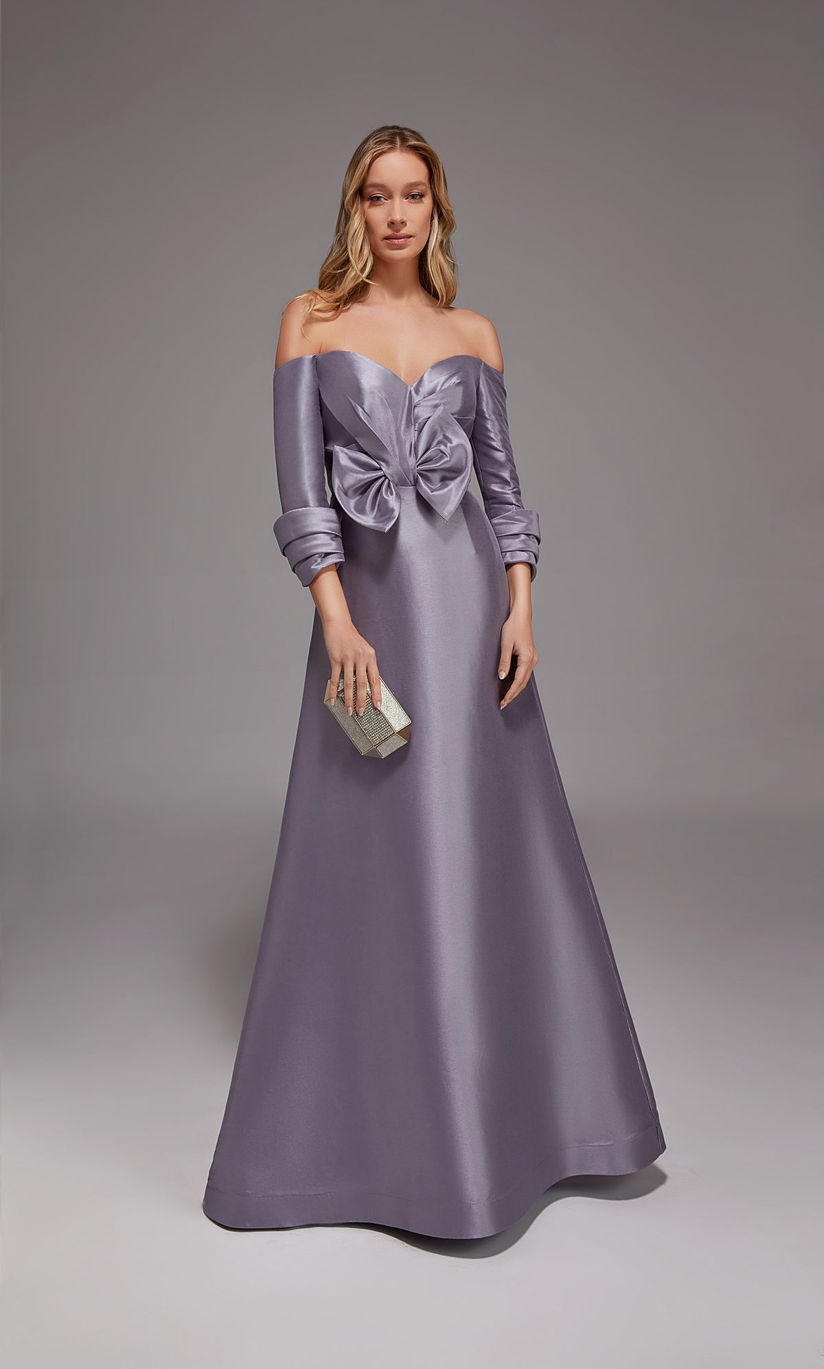 Alyce Paris 27859 Special Exerline Off The Should Neckline Chic a Line Dress