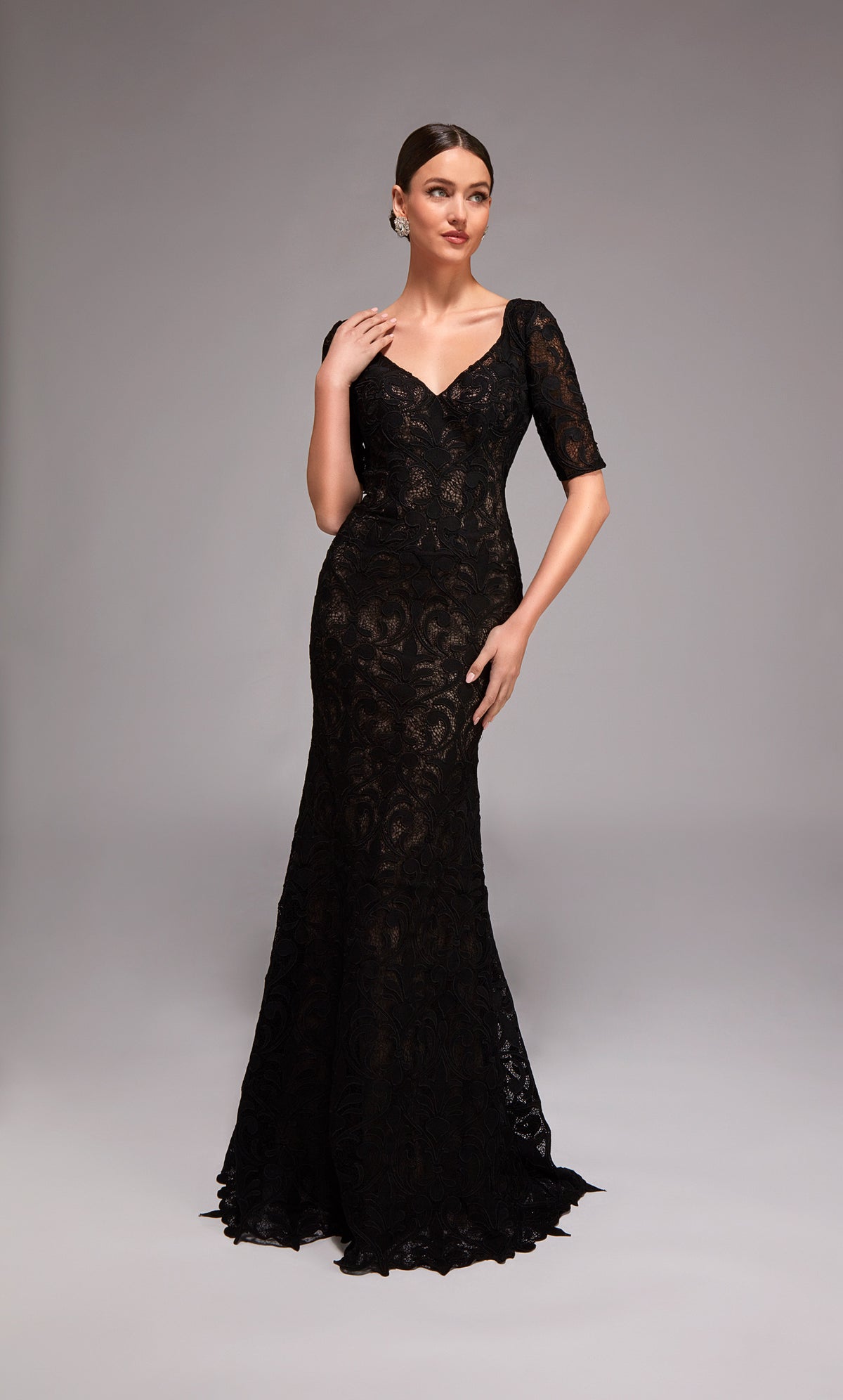 Alyce Paris 27871 Special Resercia V-Neckline 겸손한 인어 드레스