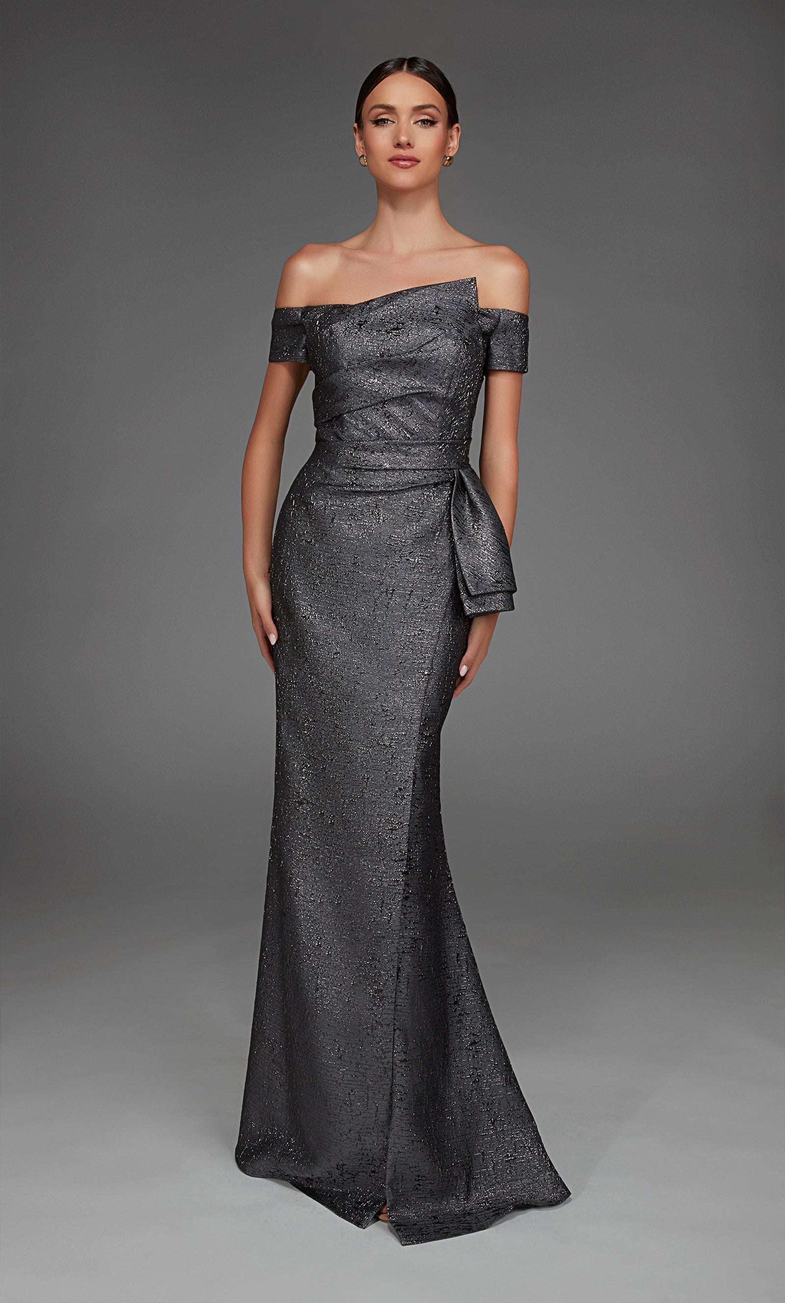 ALYCE Paris 27900 Special Occasion Off The Shoulder Neckline Modest Straight Dress