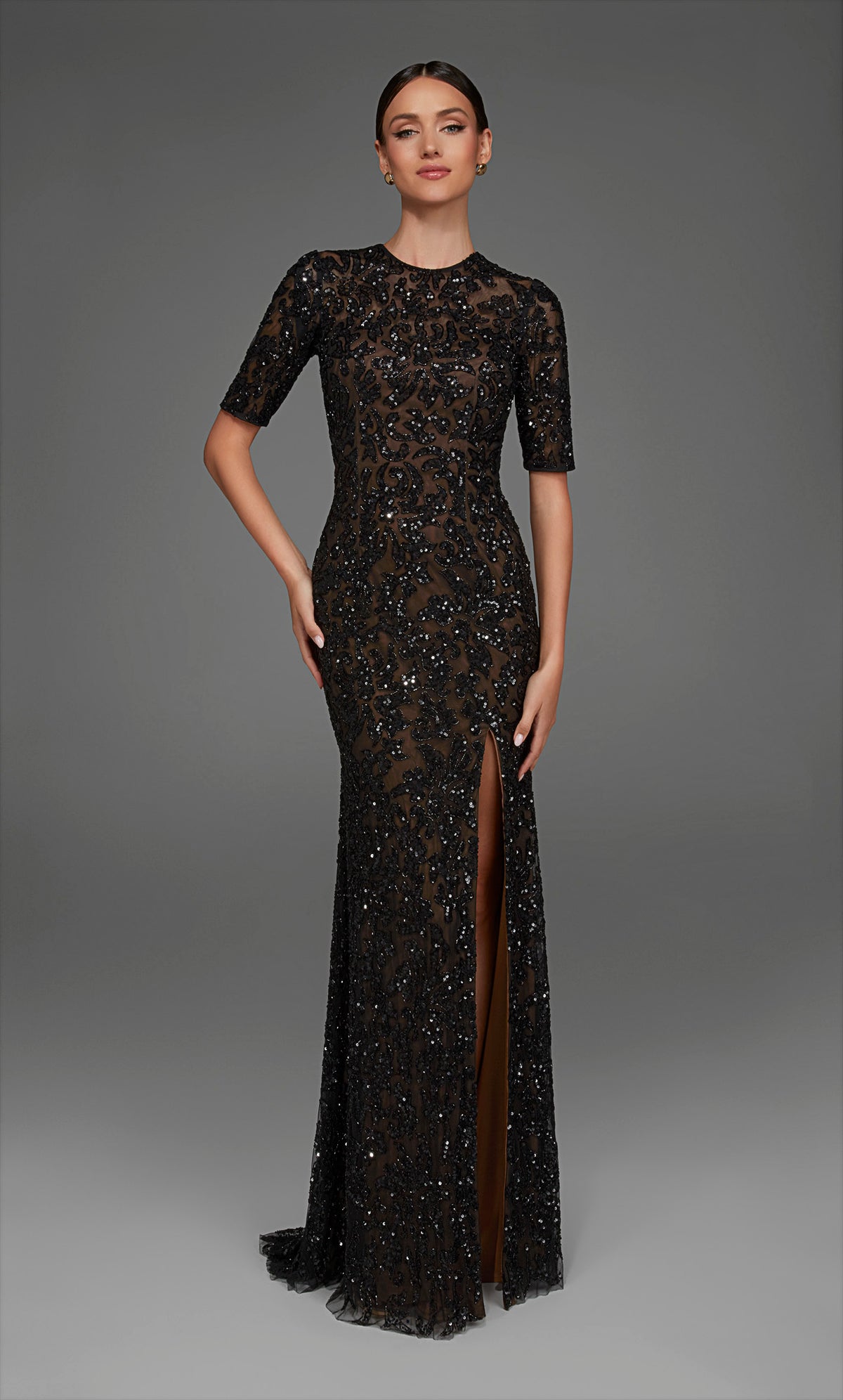ALYCE Paris 27901 Special Occasion High Neckline Illusion Straight Dress
