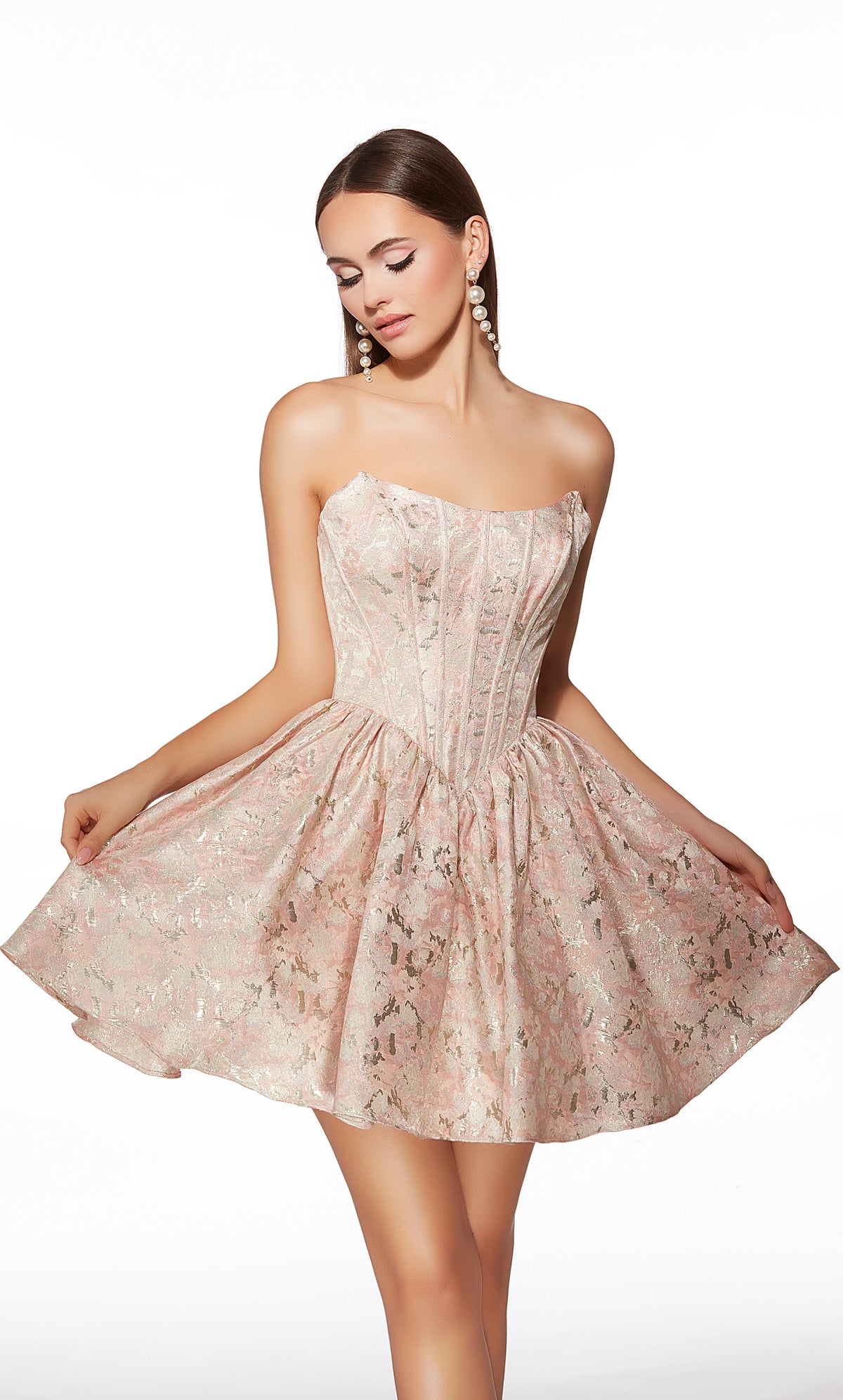 Alyce Paris 30007 Homecoming Short Scoop Neckline Shimmery/Sparkly Mermaid Dress