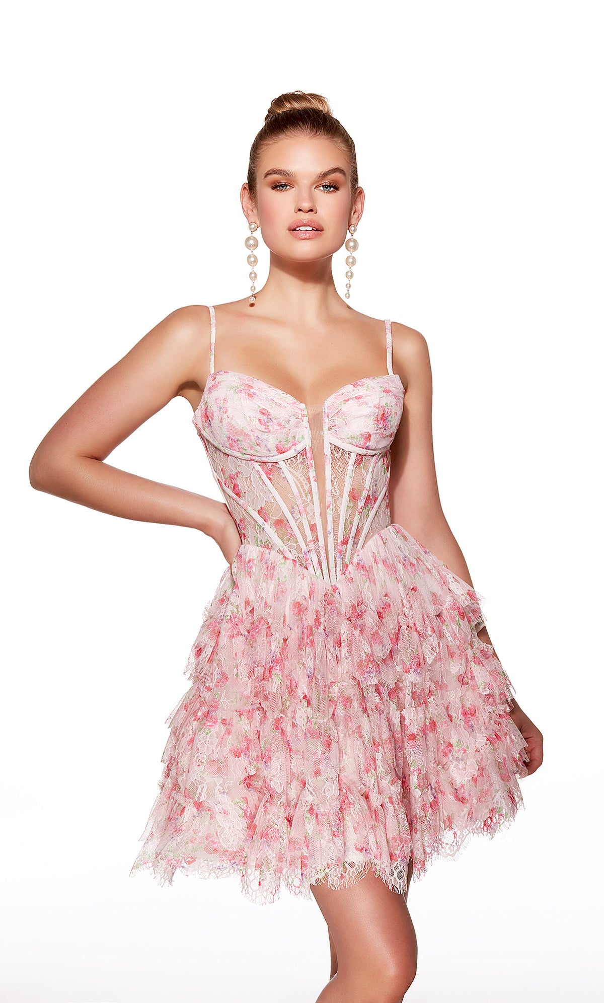 Alyce Paris 30009 Homecoming Short Plunging Neckline Corset 라인 드레스
