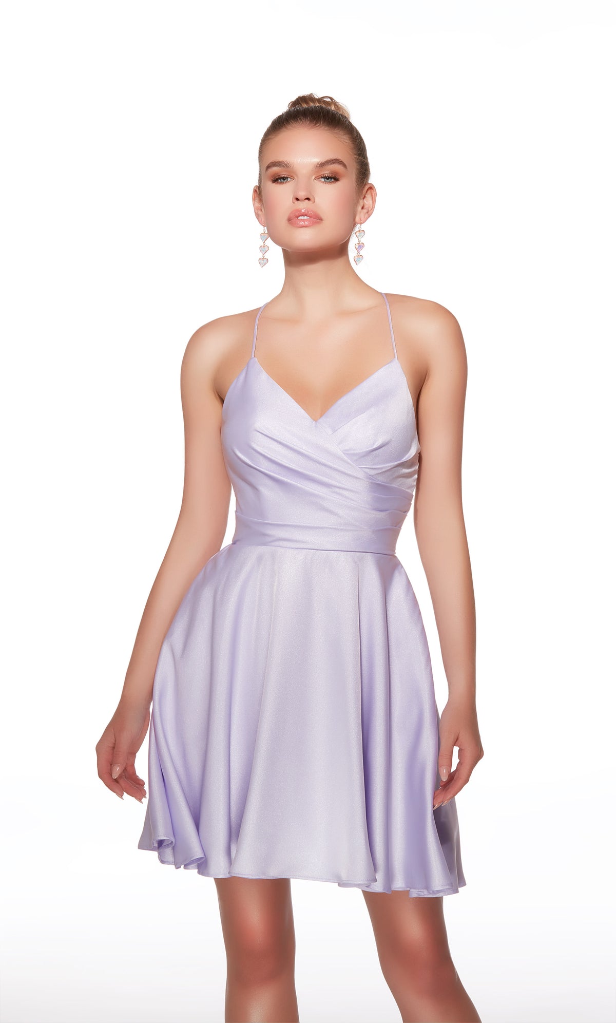 Alyce Paris 30018 Heimkehr kurzer V-Ausschnitt Einfaches Linienkleid