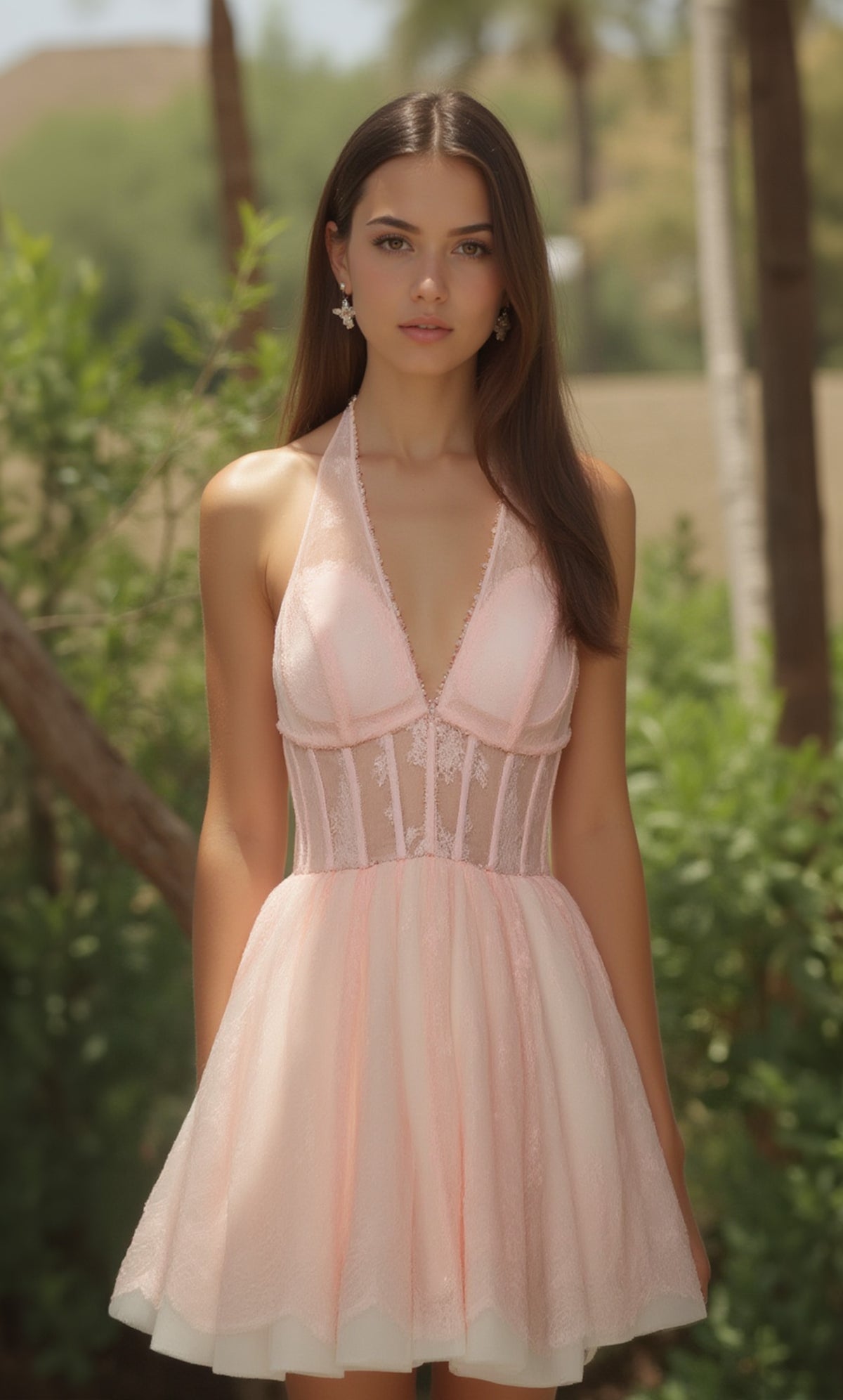 Alyce Paris 30024 Heimkehr kurzer Halfterressett Ein Linienkleid