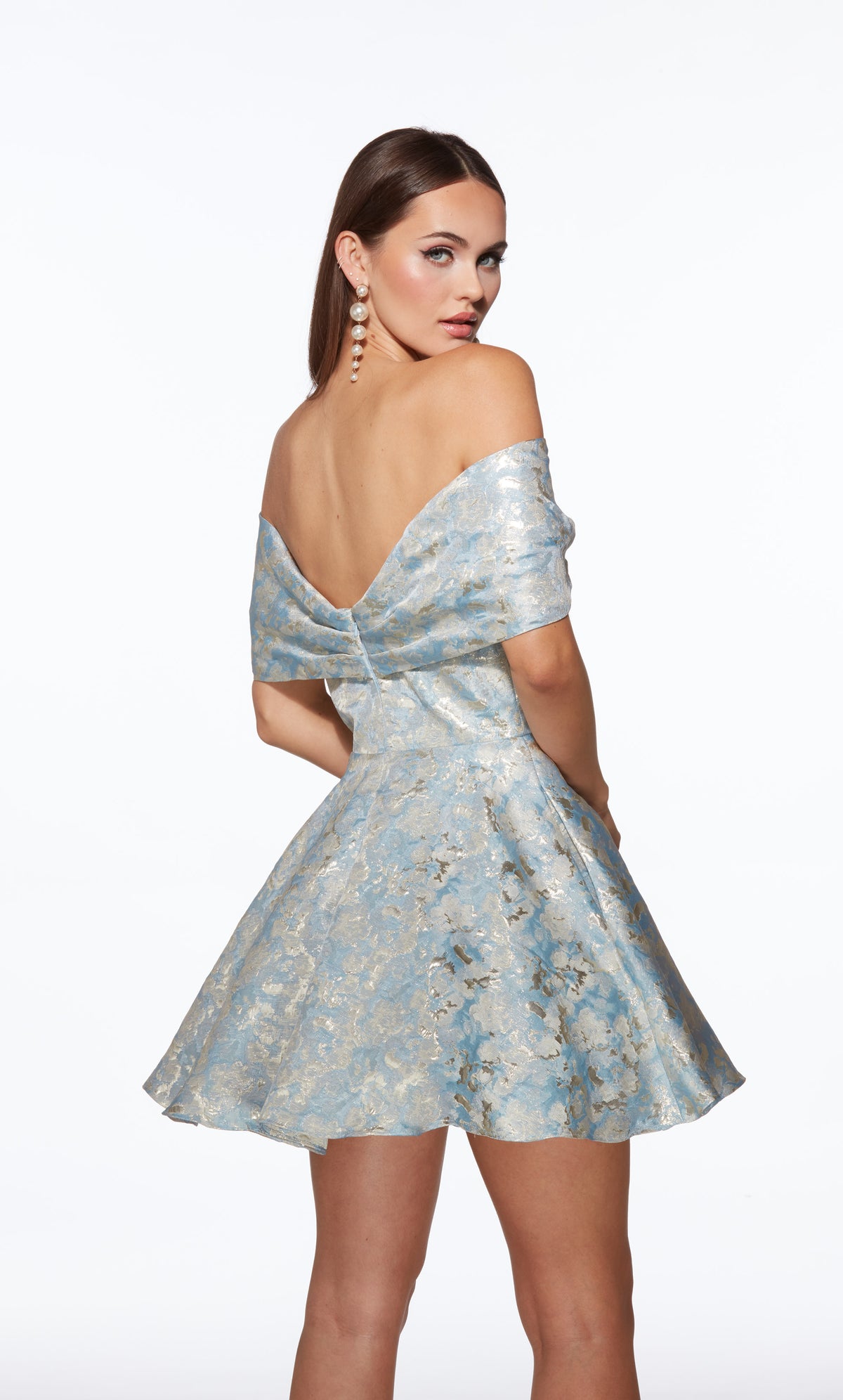 Alyce Paris 30046 Heimkehr Kurz vom Schulterausschnitt elegant ein Linienkleid