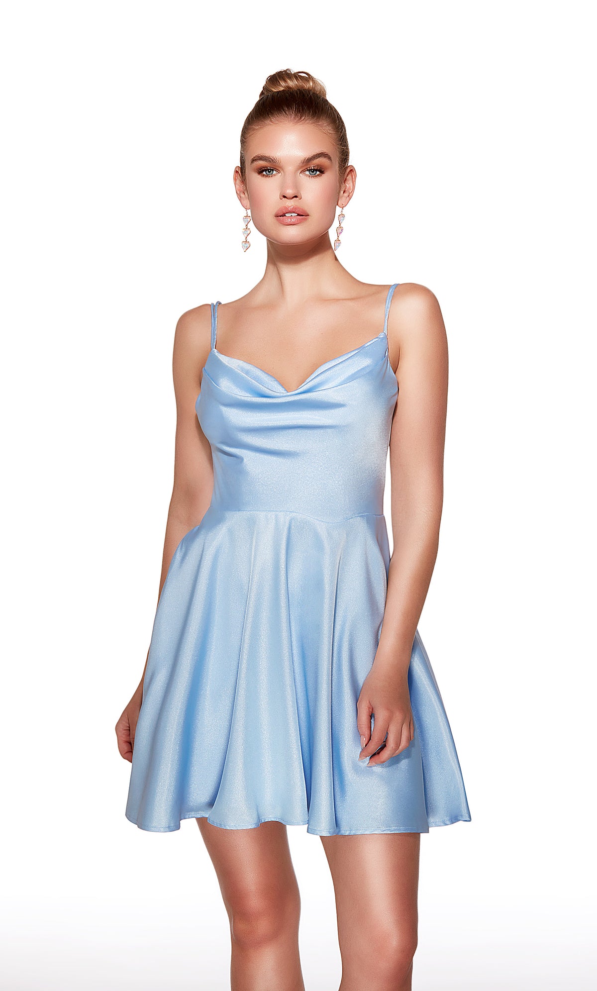 Alyce Paris 30051 Homecoming Short Cowl Neckline Simple A Line Dress