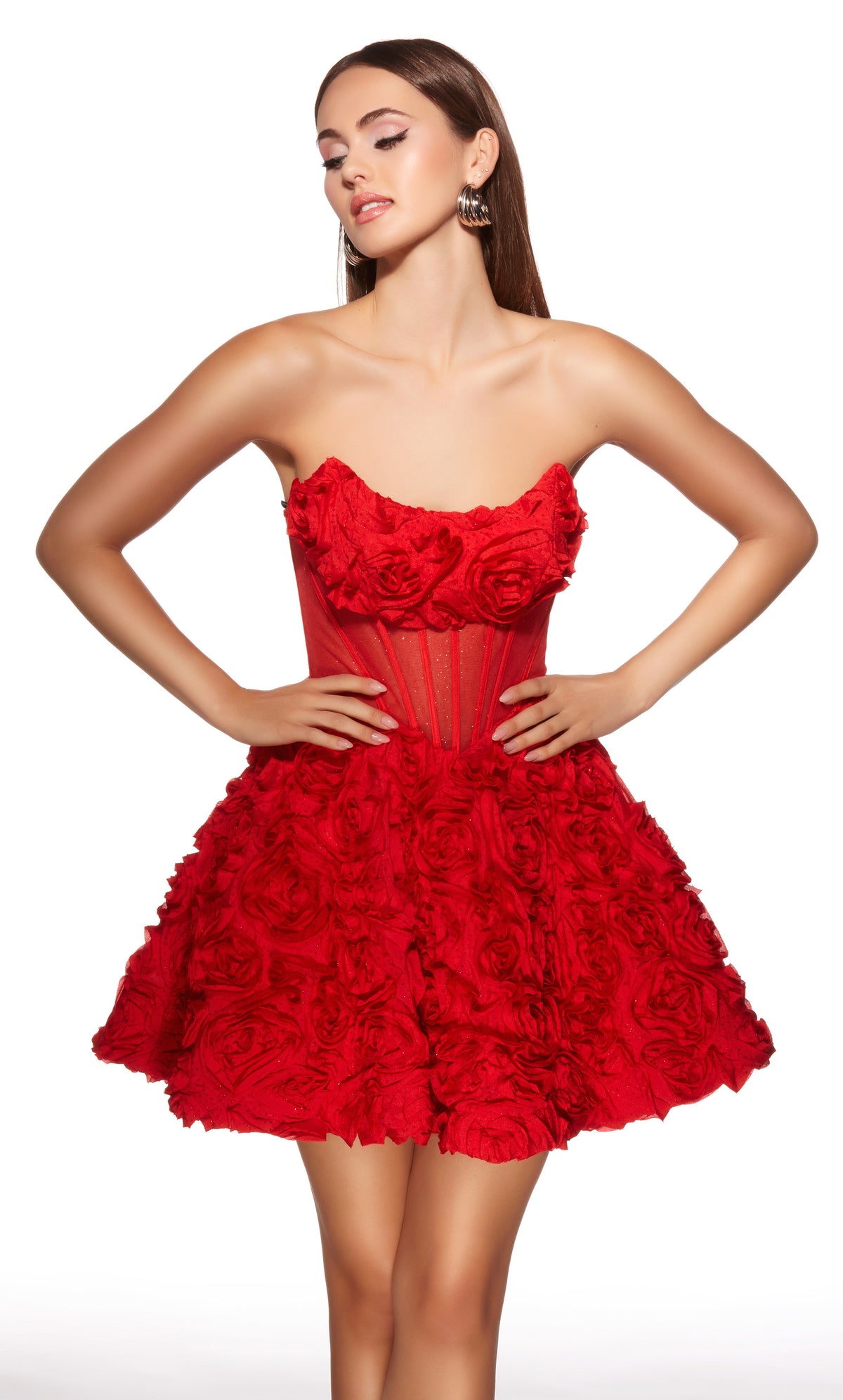 Alyce Paris 30079 Homecoming court décolleté élégant une robe de ligne