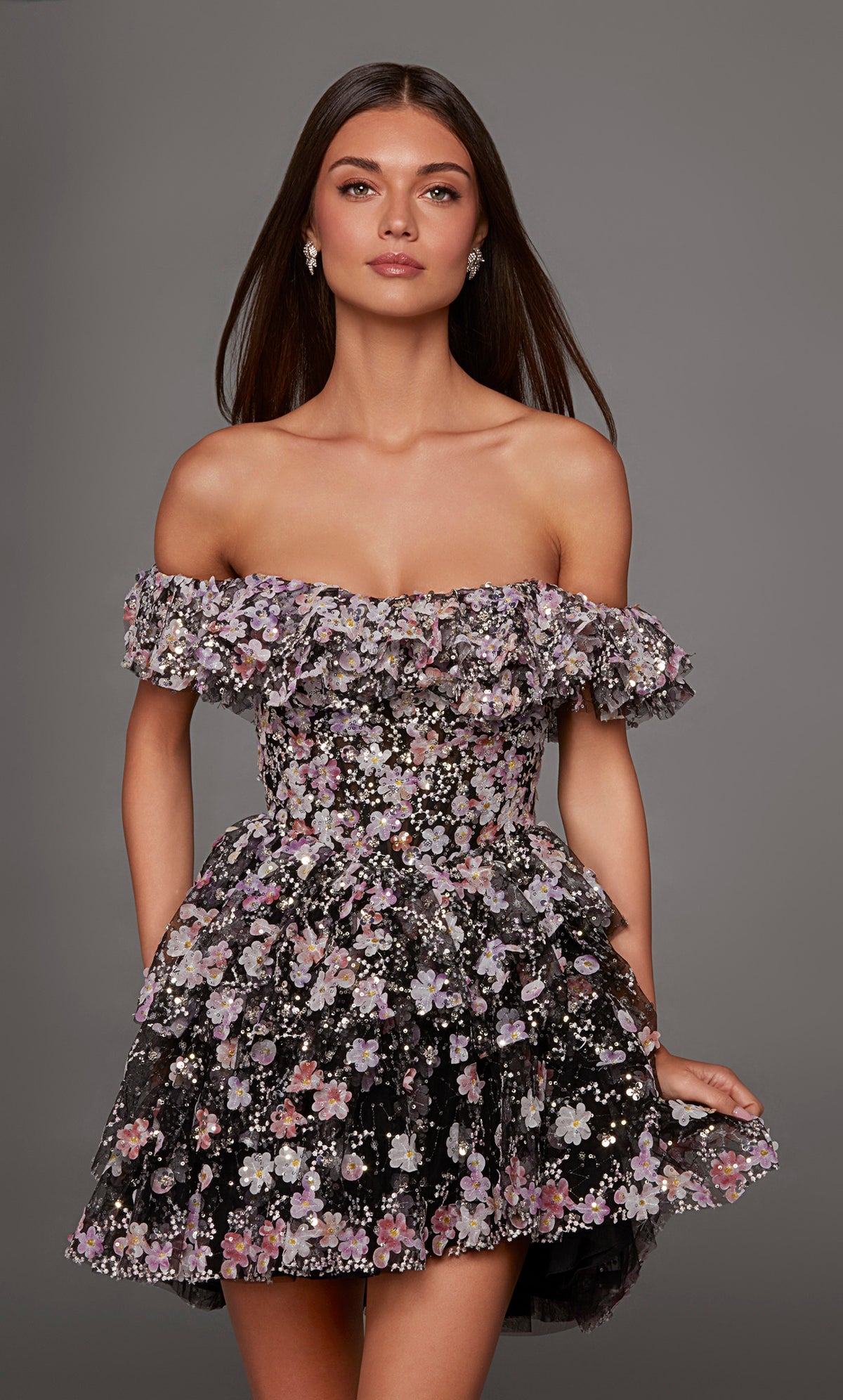 ALYCE Paris 30115 Homecoming Short Off The Shoulder Neckline Modest A Line Dress