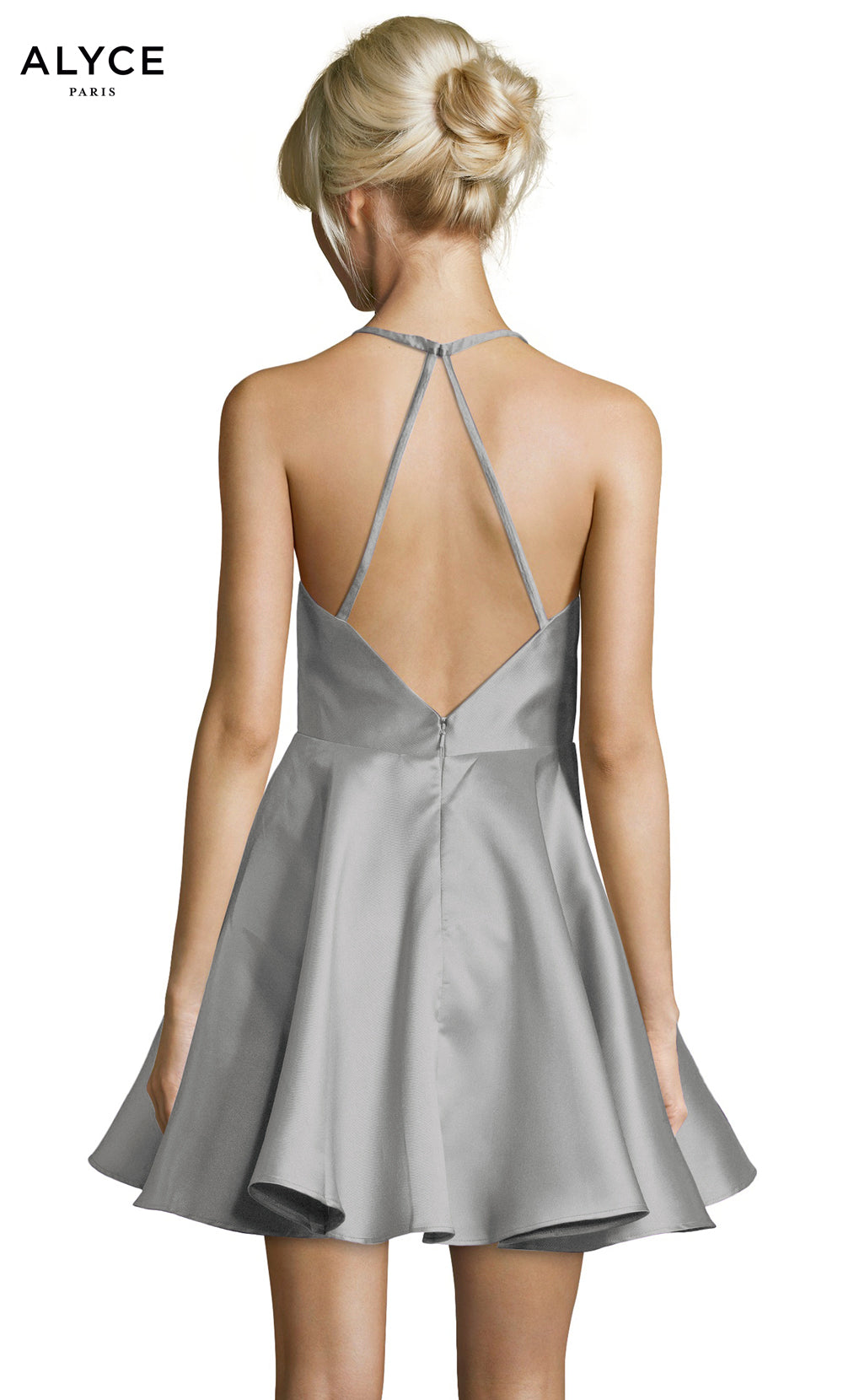 Alyce Paris 3703 Homecoming Short Halter Simple Fit and Flare Dress