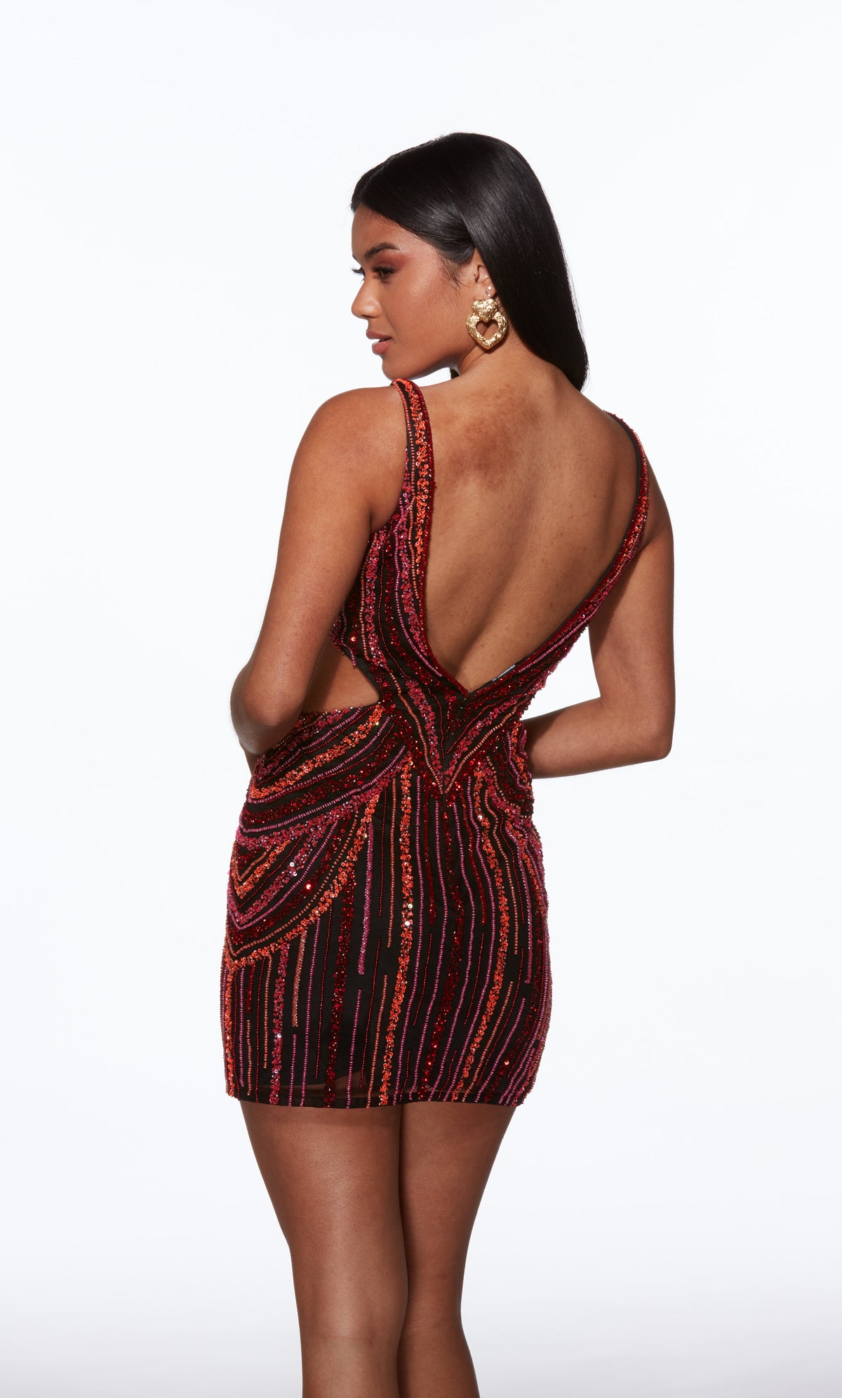 Alyce Paris 40012 HOMECOMING Corto Vestido recto adornado