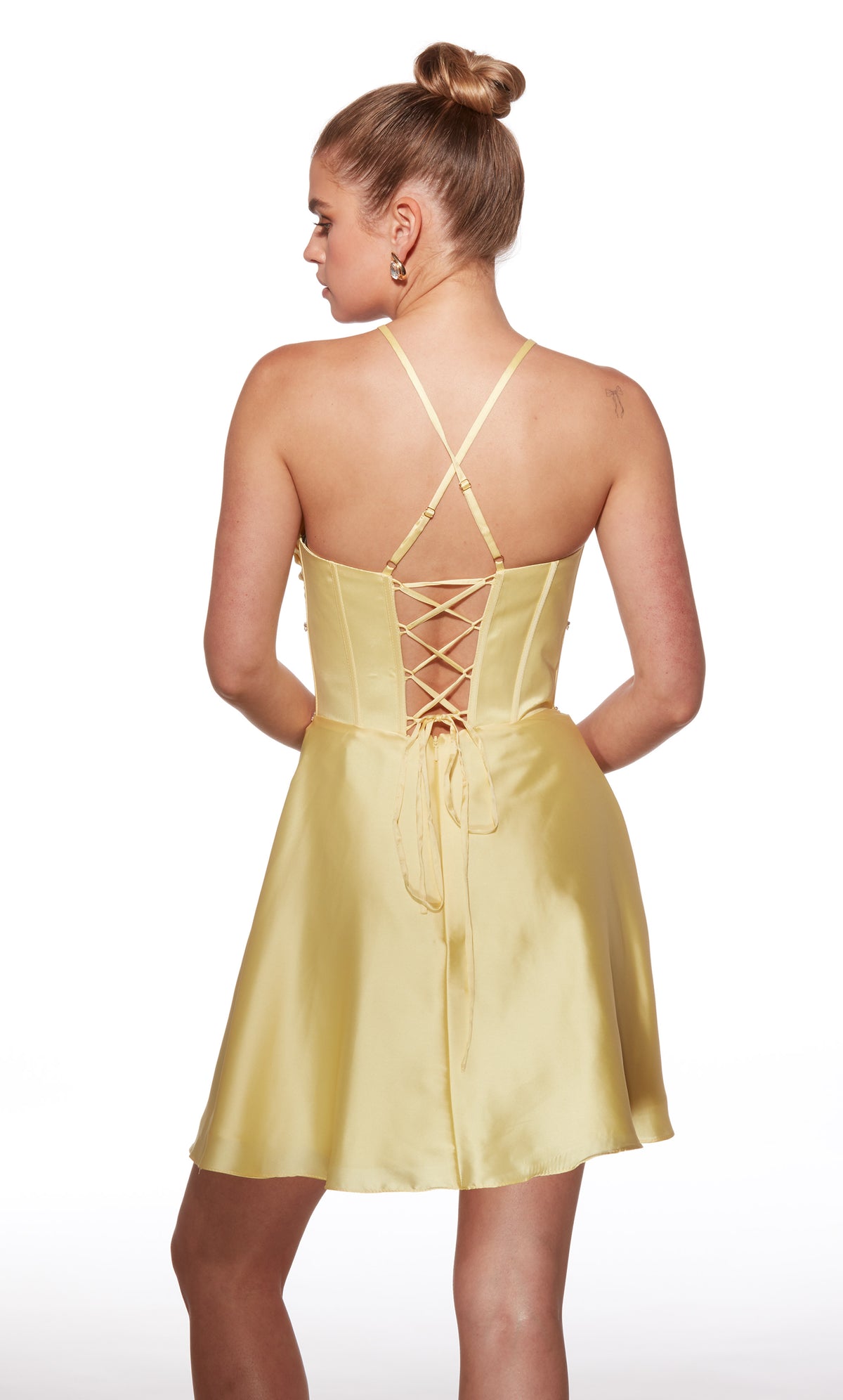 Alyce Paris 40063 Homecoming Короткий V-образный корсет платье линейного платья