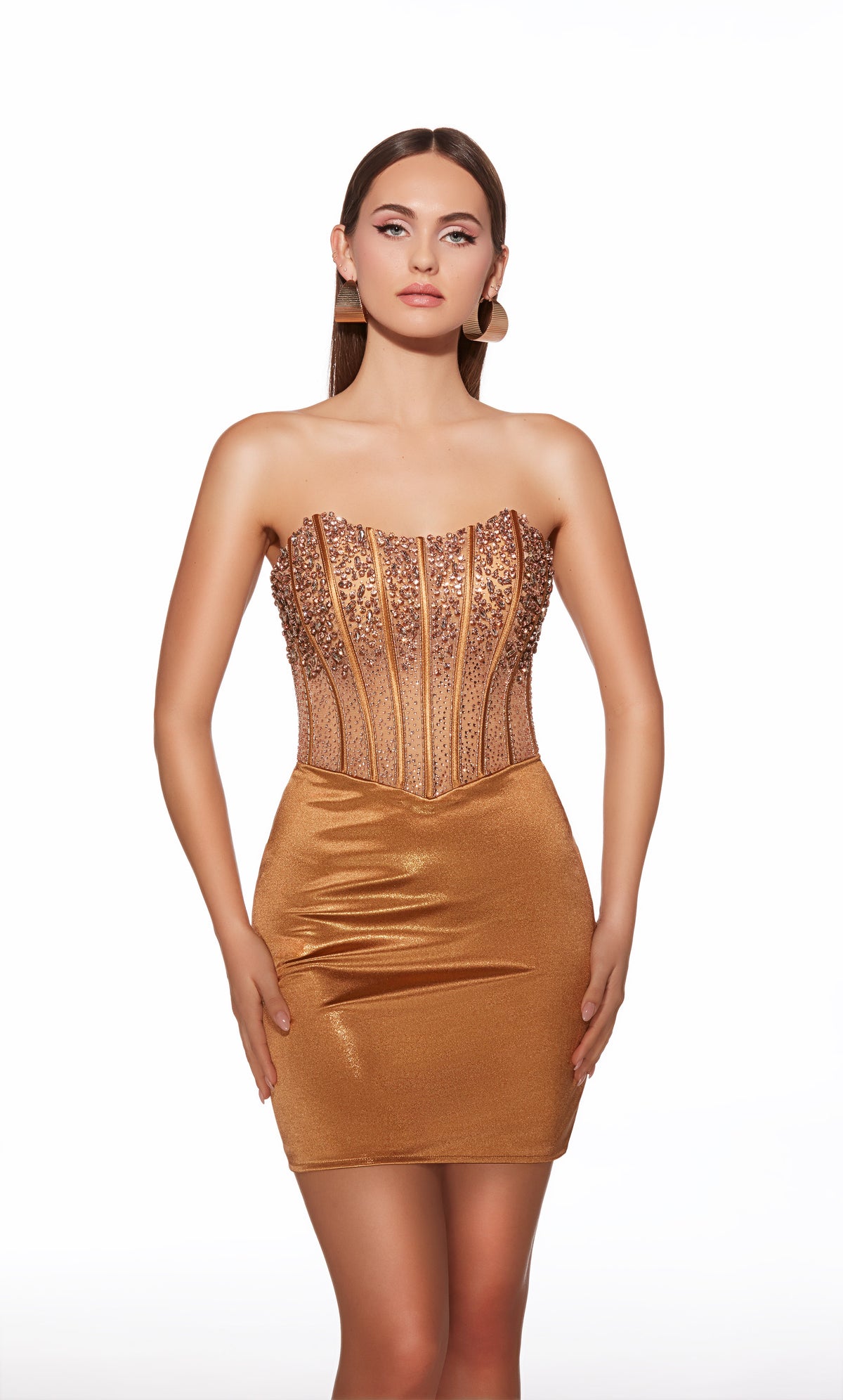 Alyce Paris 40122 Homecoming Short Scoop Neckline Corset 스트레이트 드레스