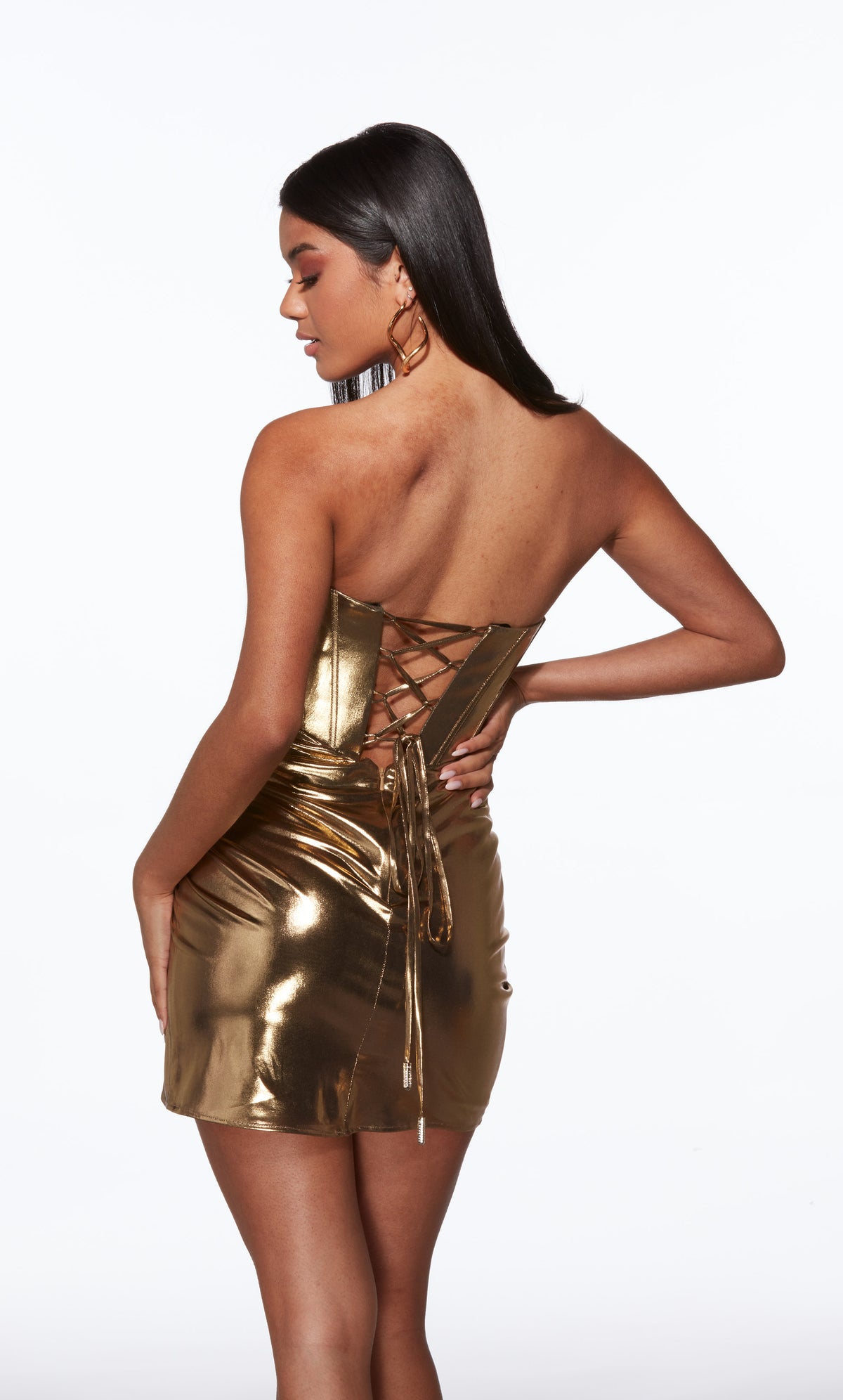 Alyce Paris 40124 Homecoming Короткий вырез для кошачьего глаза рюша/драпированное прямое платье