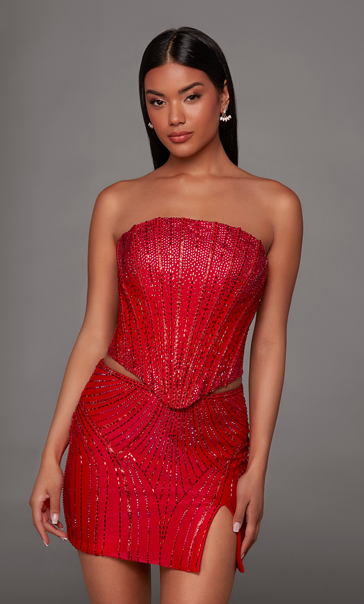 ALYCE Paris 40205 Homecoming Short Strapless Neckline Two-piece Straight Dress