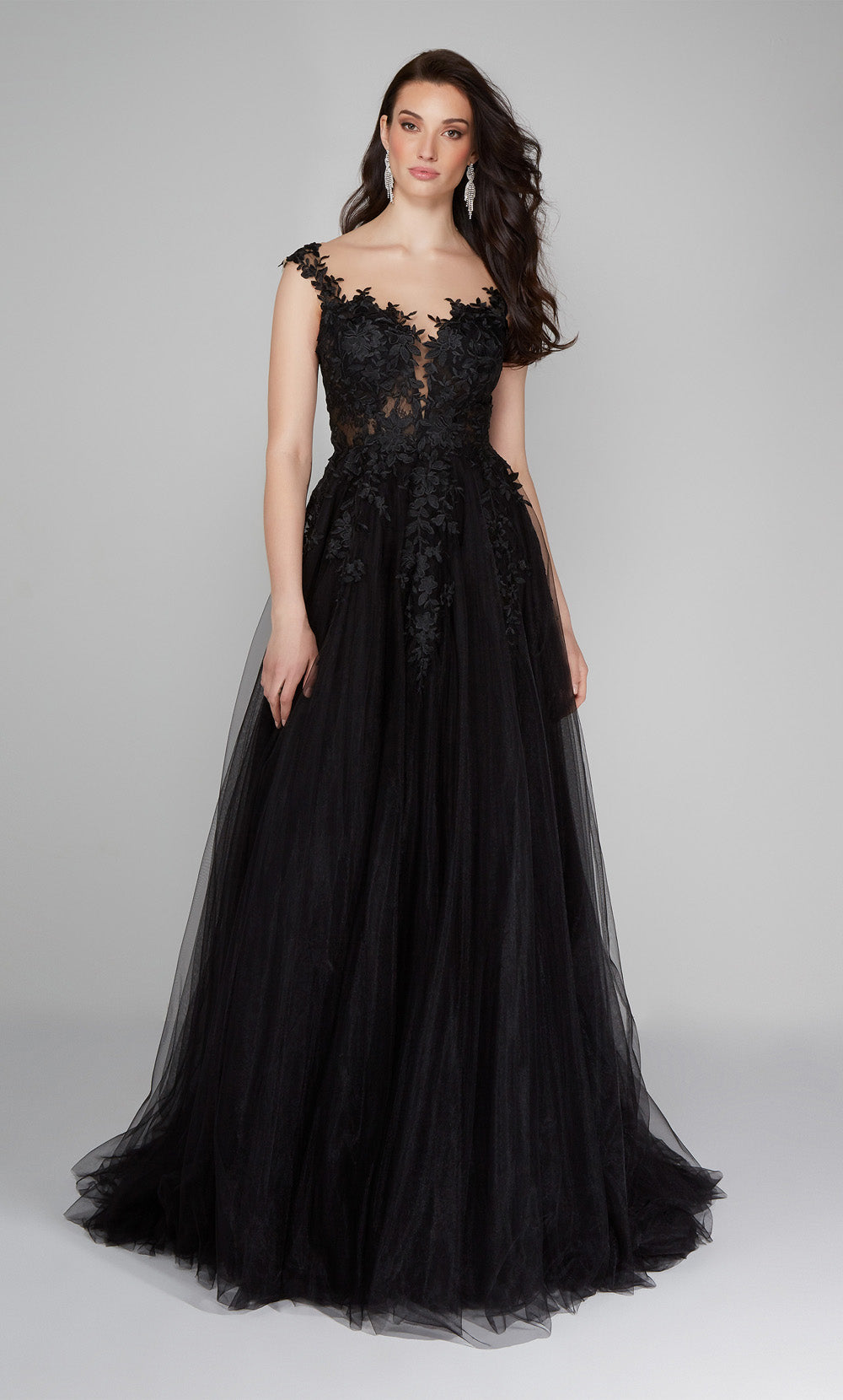 Alyce Paris 5090 Bridal Plongeant l'illusion une robe de ligne