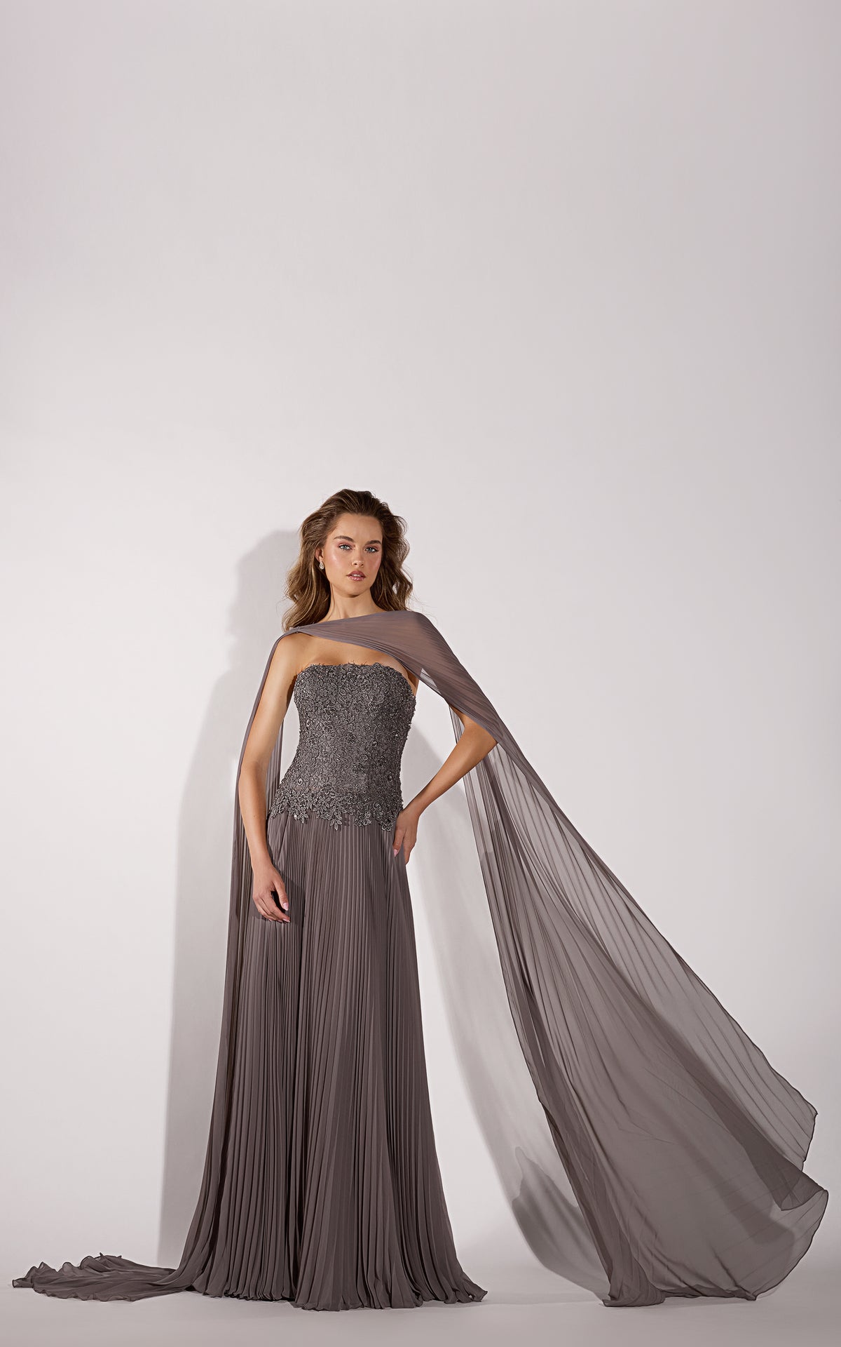 ALYCE Paris 55070 Strapless Neckline Plus Size A Line Dress