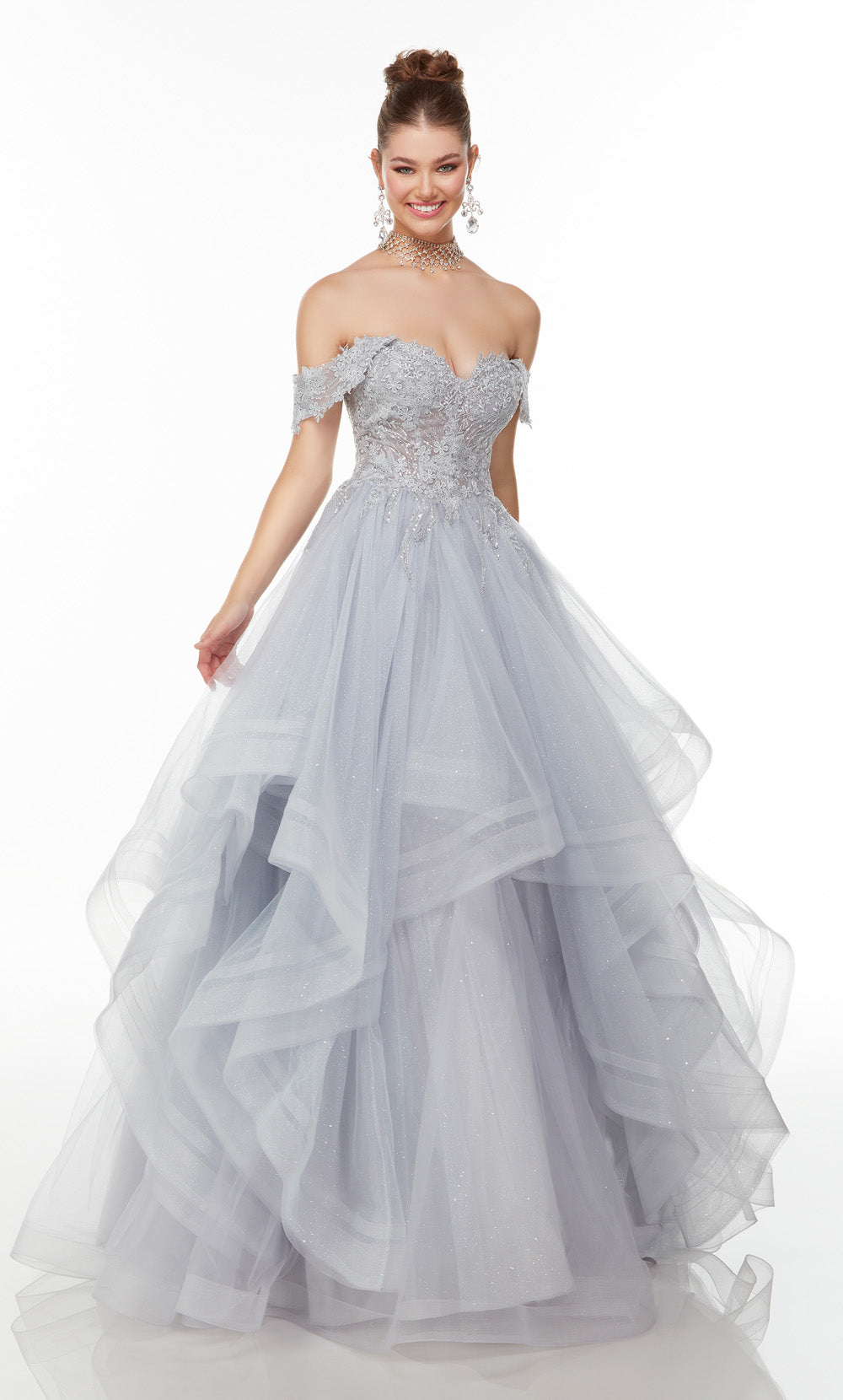 Alyce Paris 61095 Alyce Long Off The Plouds Withlyed Ballgown