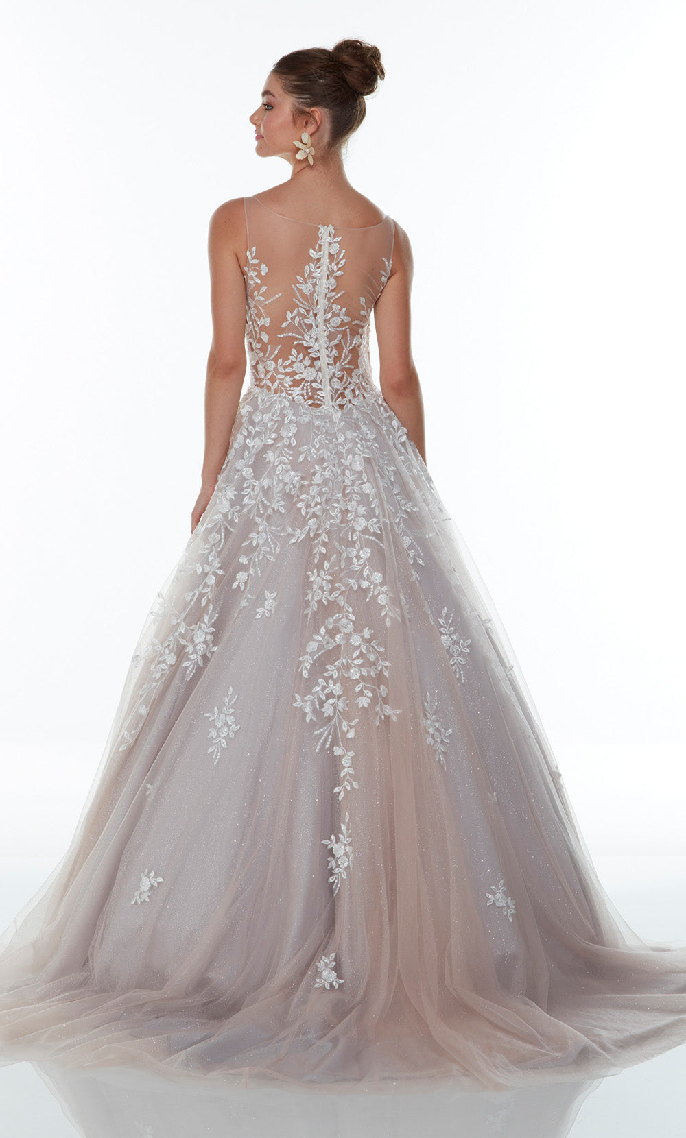 ALYCE Paris 61106 Alyce Long Plunging Embellished Ballgown Dress